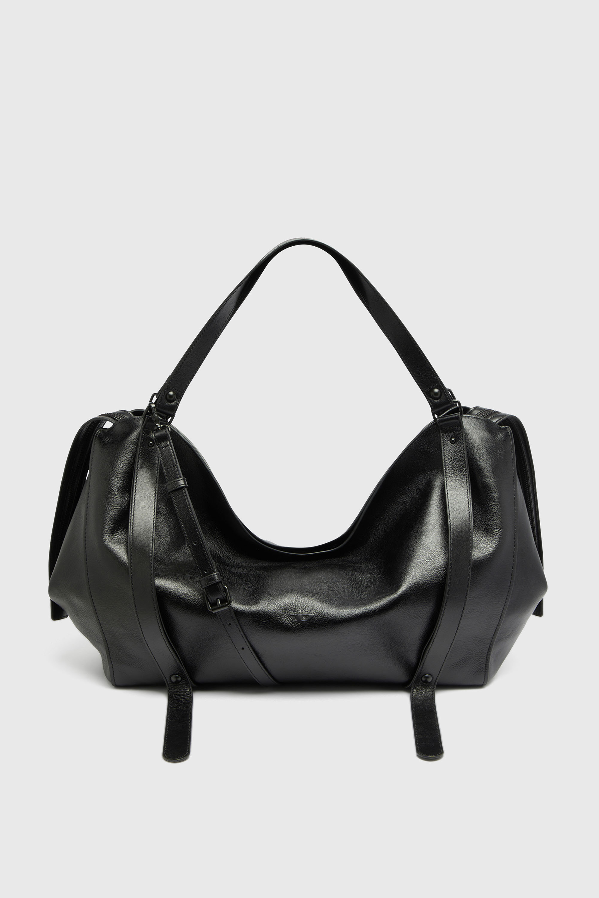 Diesel - D-ONE DUFFLE 48H, Unisex's D-One-Duffle bag in leather in ブラック - 1