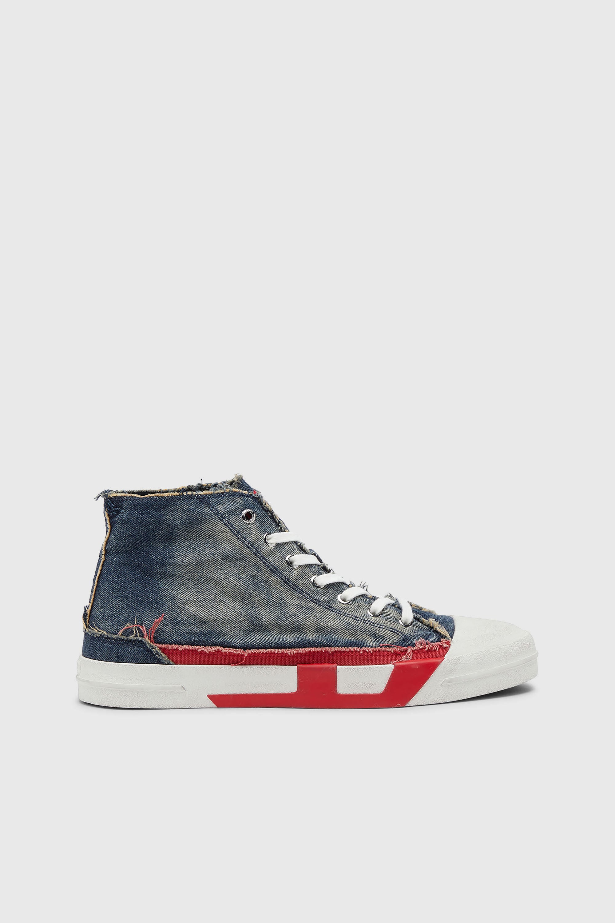 Diesel - S-D-VERSE MID II, Male's ミッドカットスニーカー in ブルー/レッド - 1