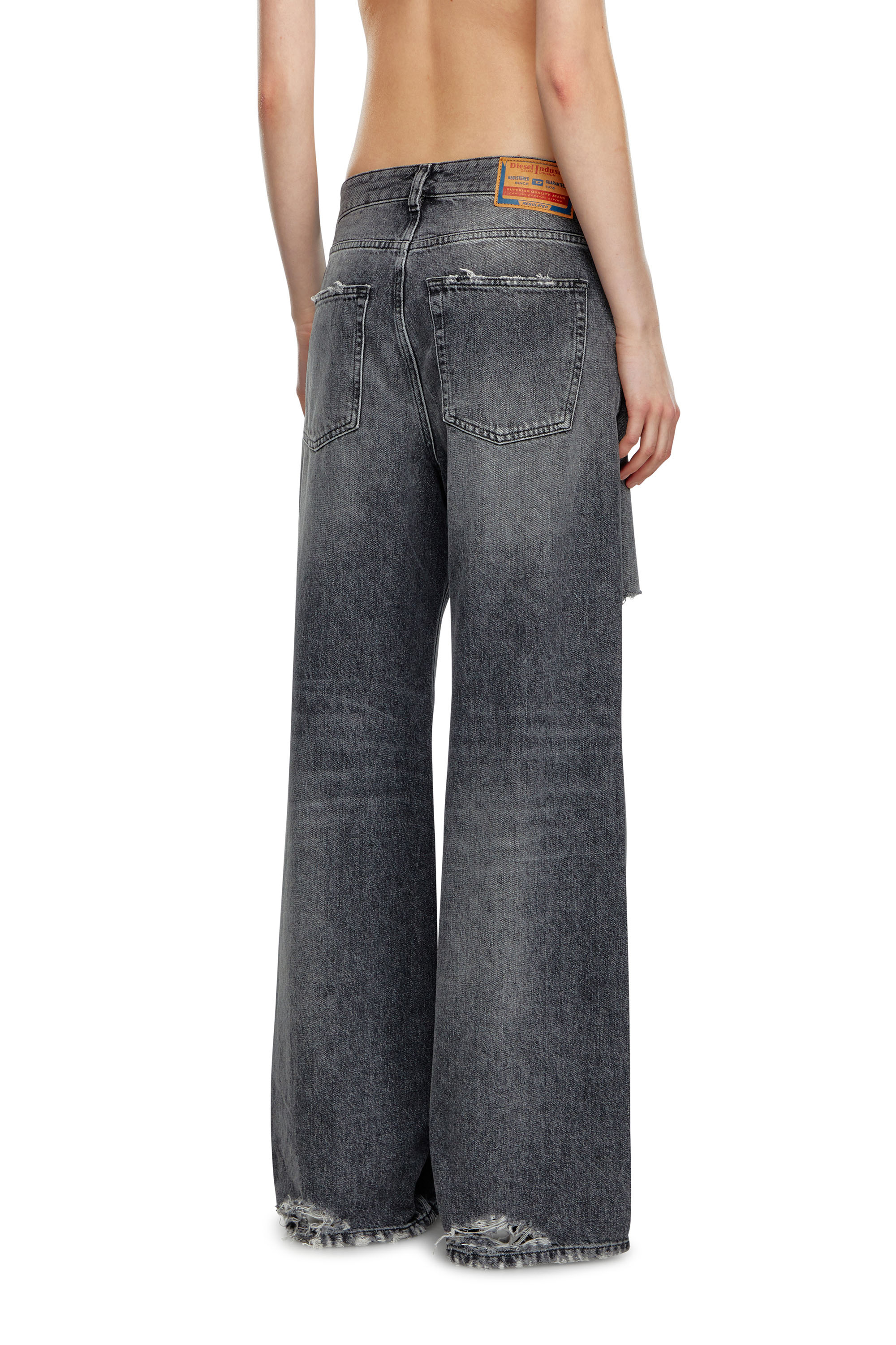 Diesel - Female's Relaxed Jeans 1996 D-Sire 007X4, ブラック/ダークグレー - 4