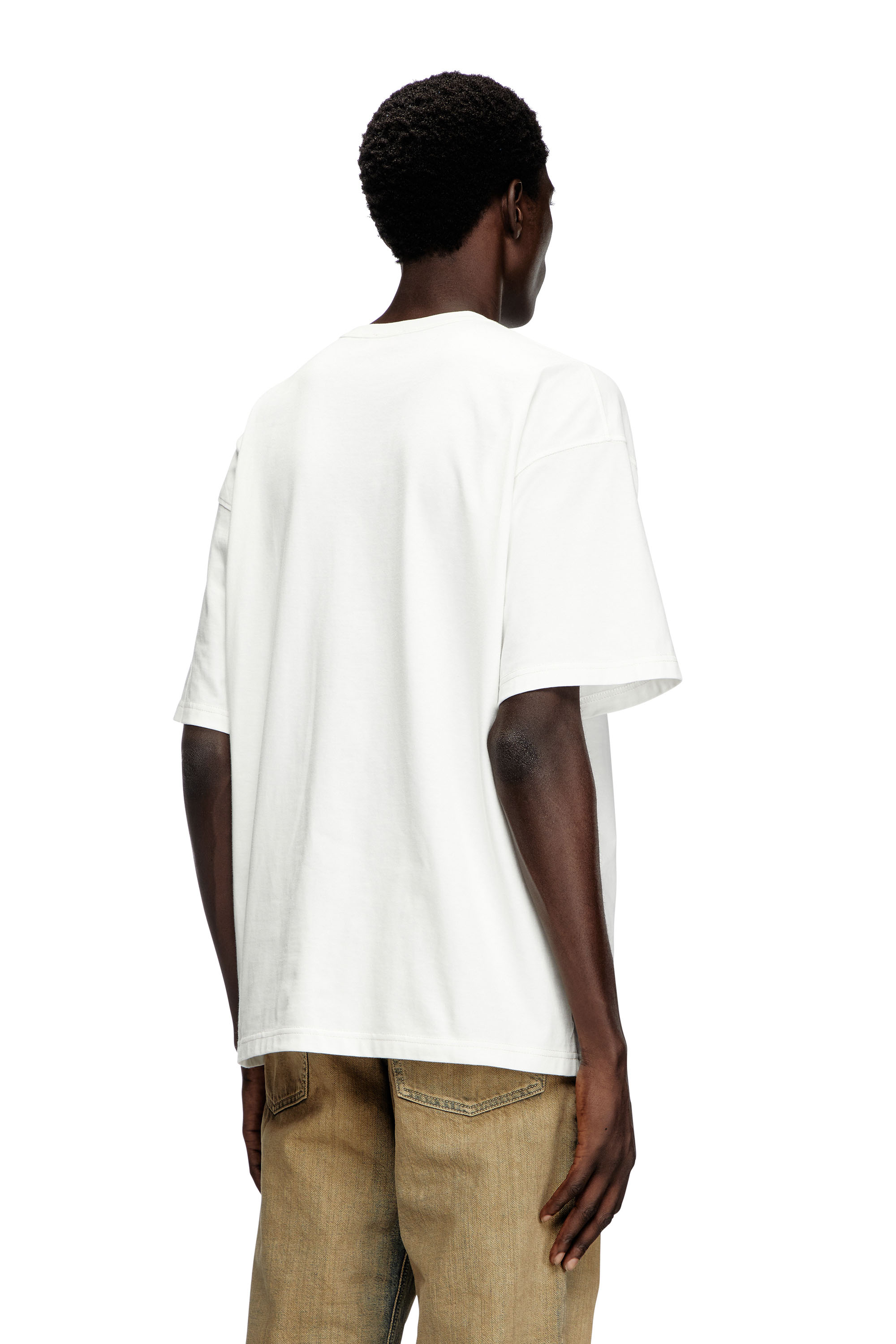 Diesel - T-BOXT-R14, Male's T-shirt with slogan print in ホワイト - 4