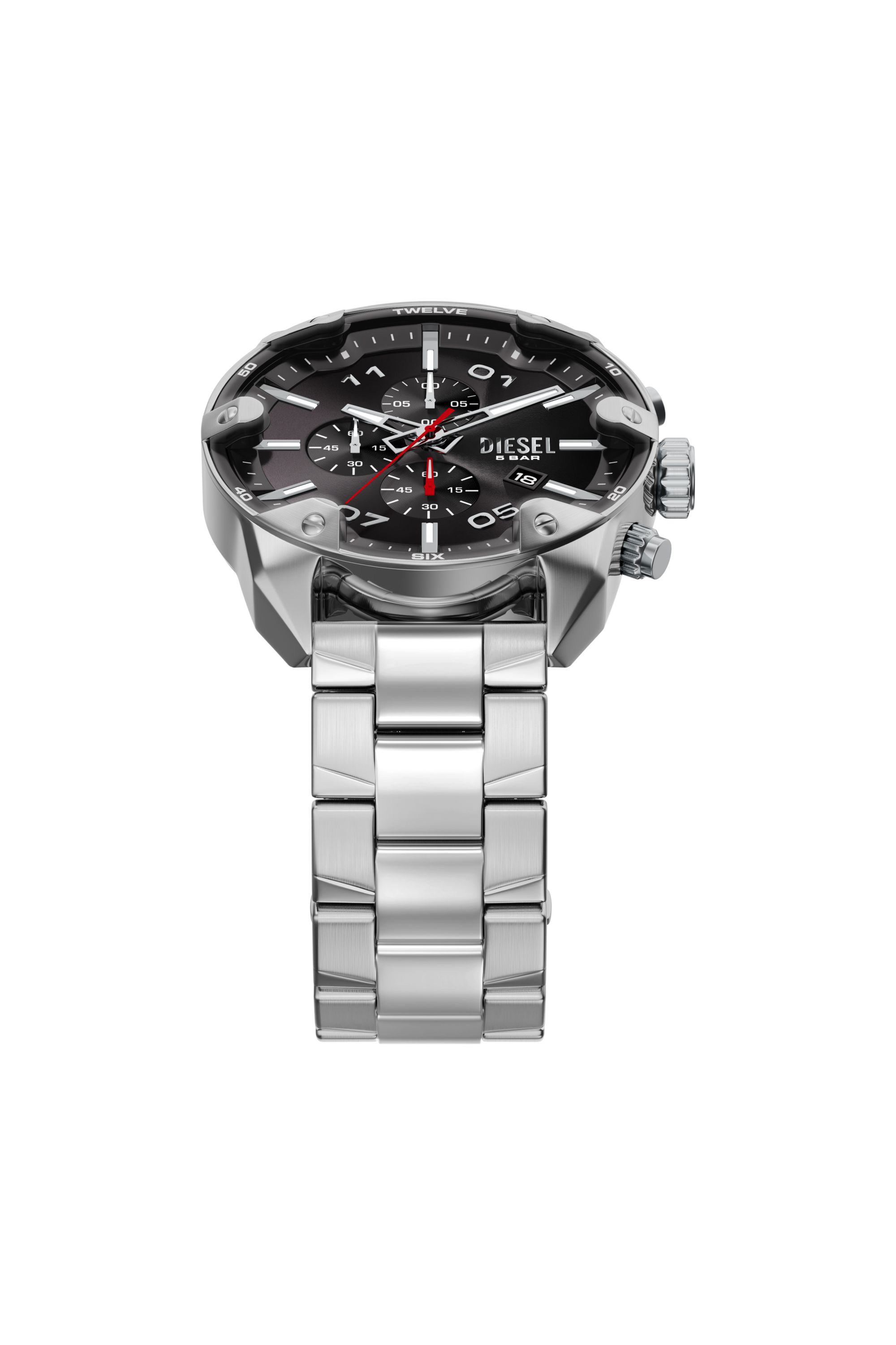 Diesel - DZ4709 WATCH, Male's Spiked Stainless Steel Watch in シルバー - 5