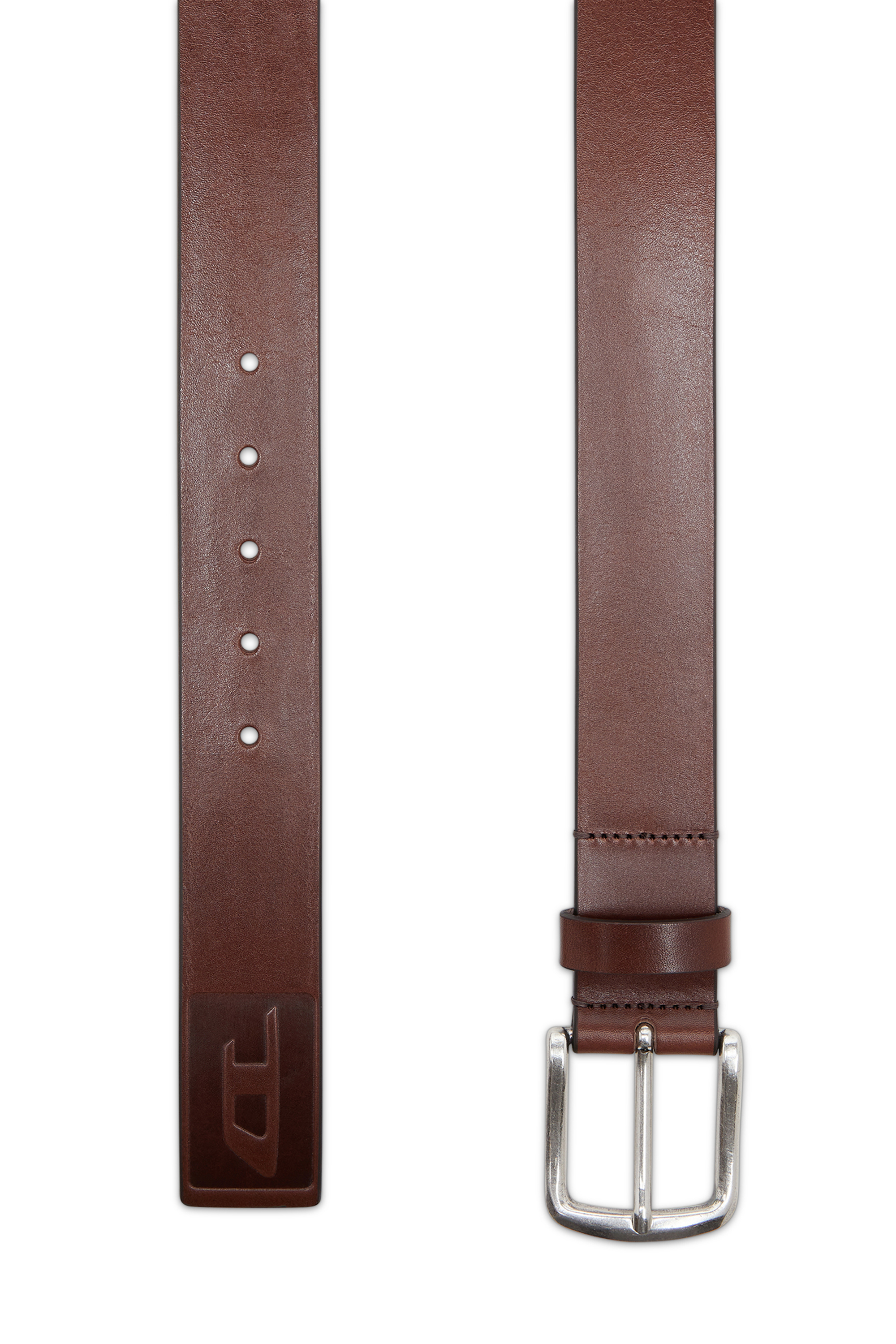 Diesel - B-FLAG-D EMBOSSED, Male's レザーベルト in ブラウン - 2