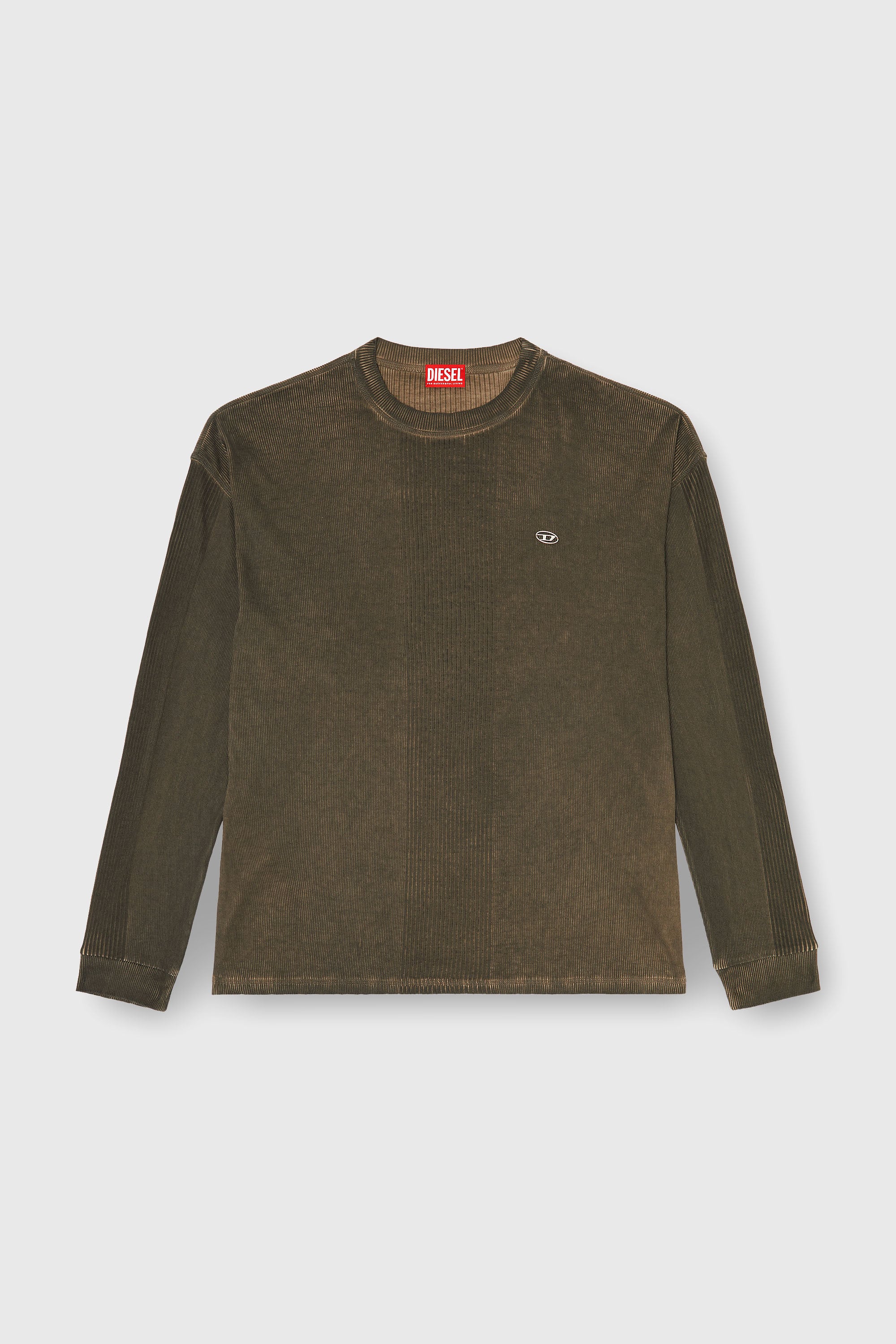 Diesel - T-BOAT, Male's 長袖Tシャツ in ミリタリーグリーン - 2