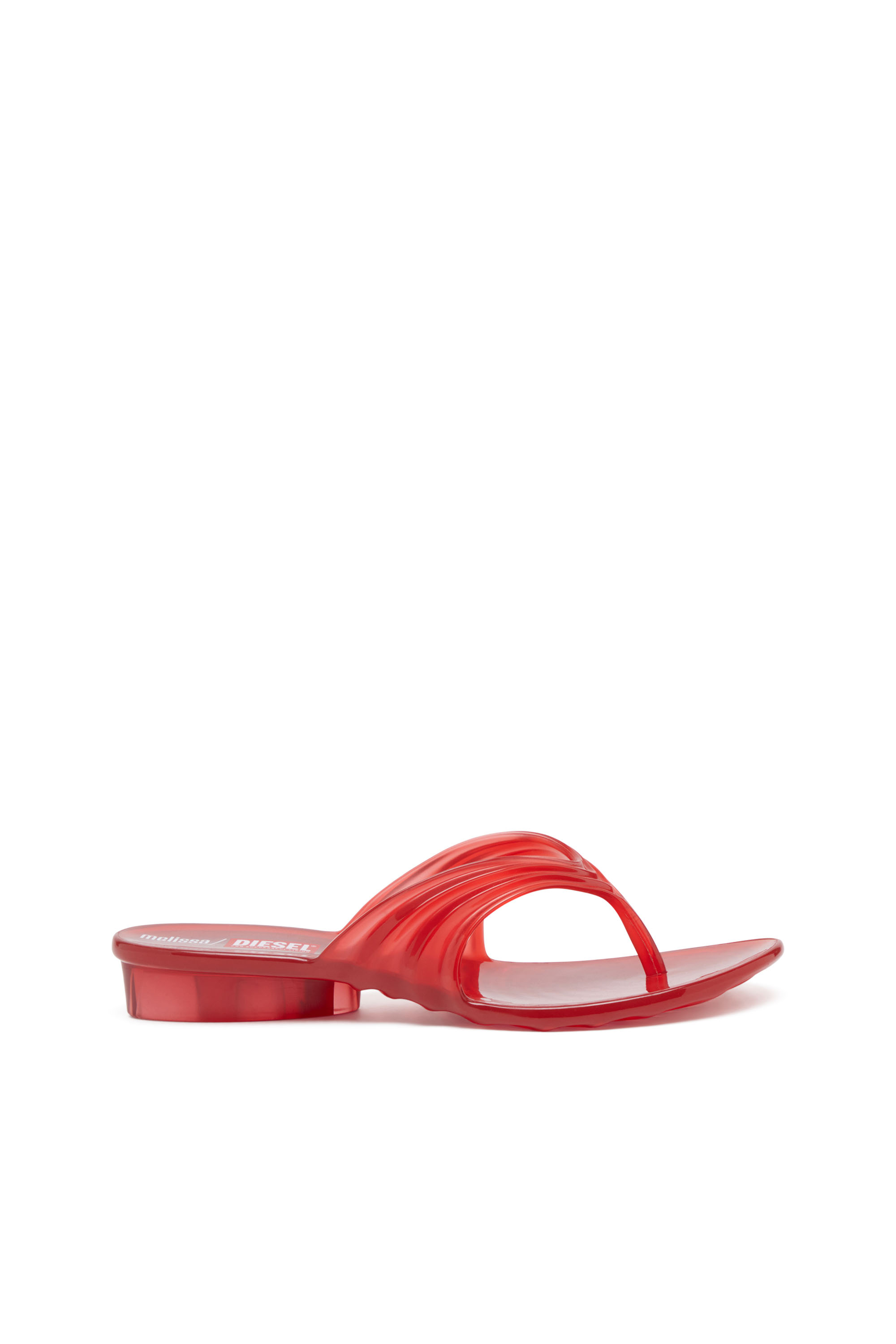 Diesel - MELISSA QUANTUM THONG, Female's Sculptural flip-flops in Melflex® in レッド - 1