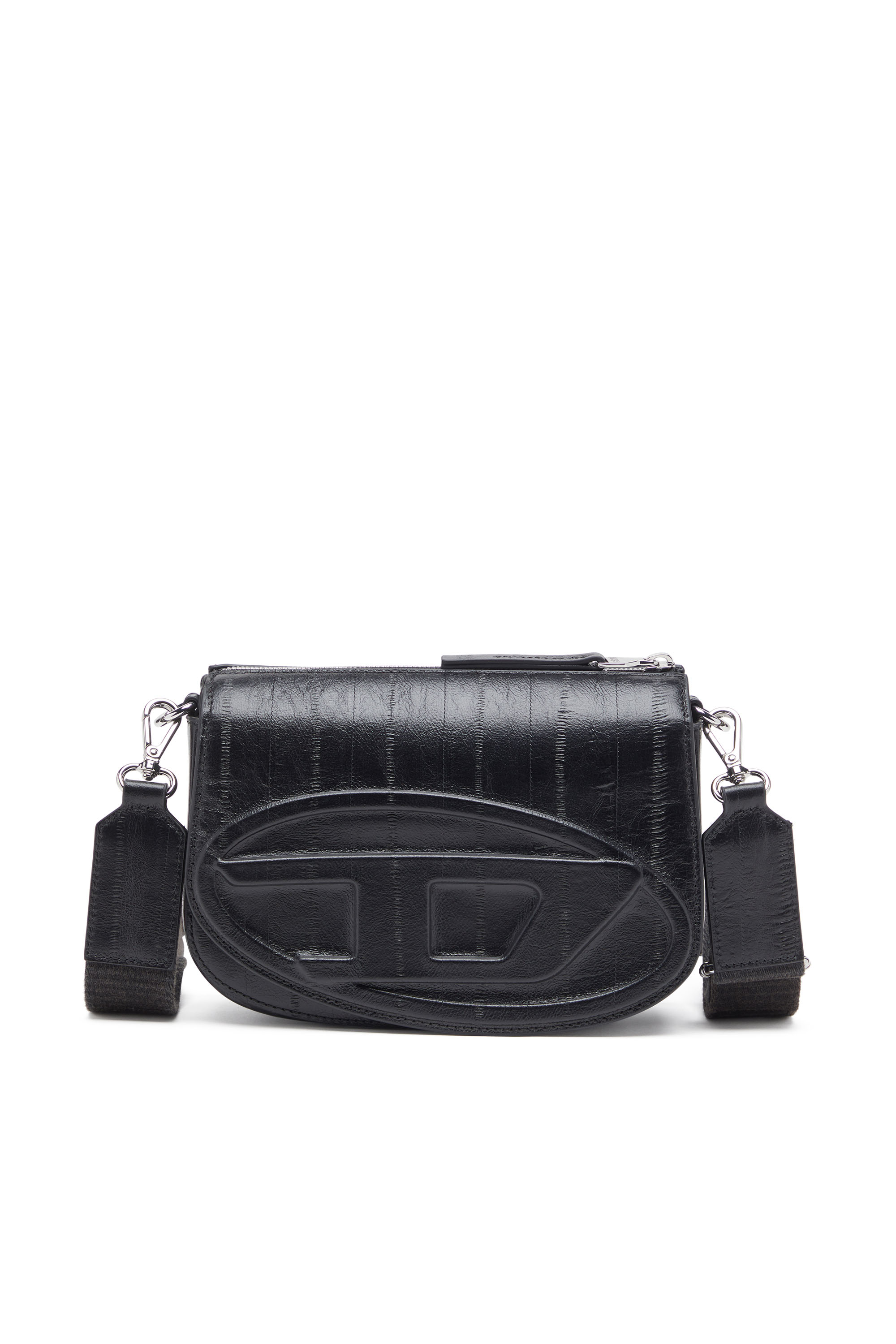 Diesel - 1DR CAMERA BAG, Unisex's 1DR-Camera bag in eel-effect leather in ブラック - 1