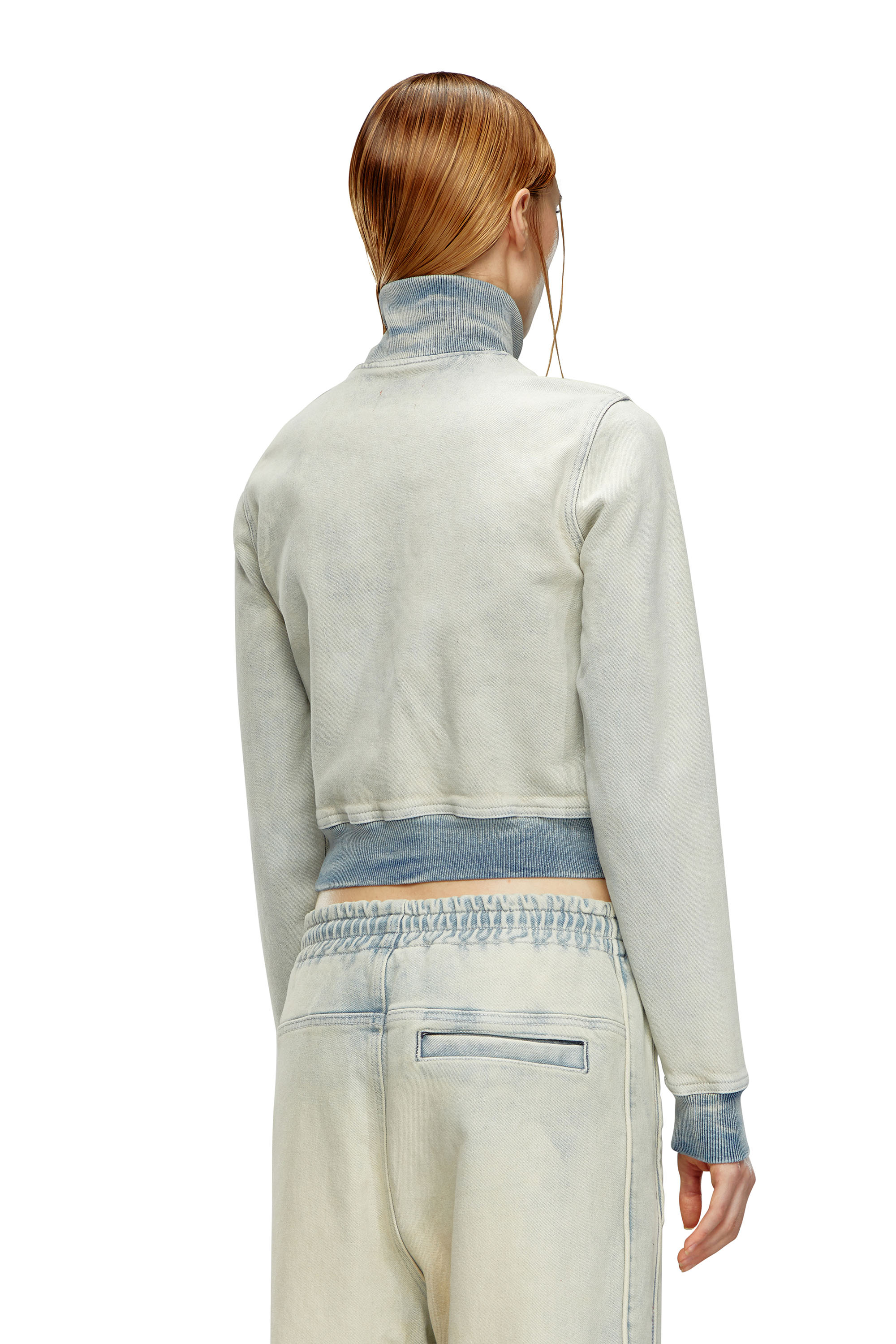 Diesel - D-EMY TRACK, Female's Zip-up sweatshirt in Track Denim in ライトブルー - 4