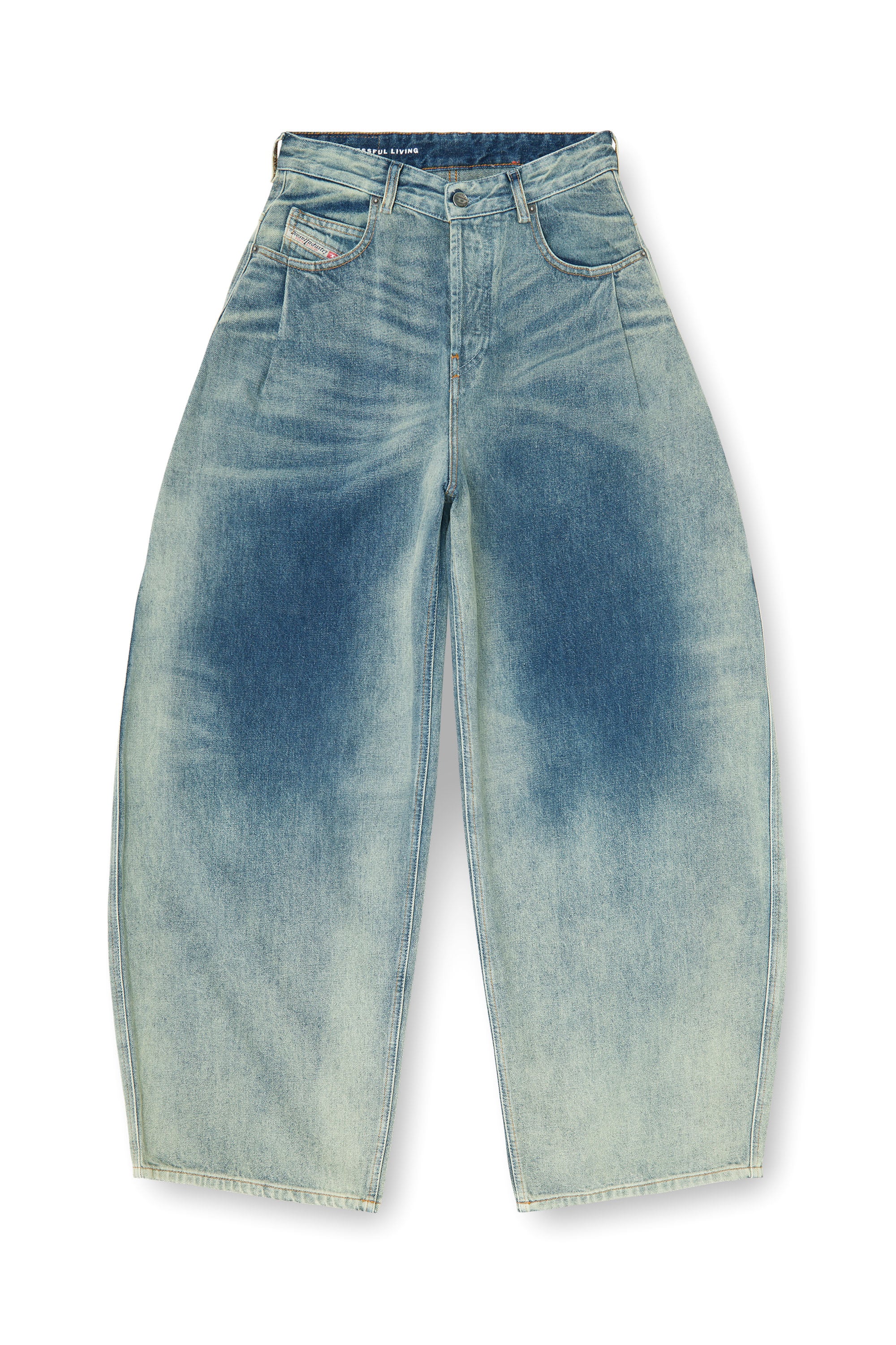 Diesel - Female's Relaxed Jeans 1987 D-Khelz 007EF, ミディアムブルー - 6