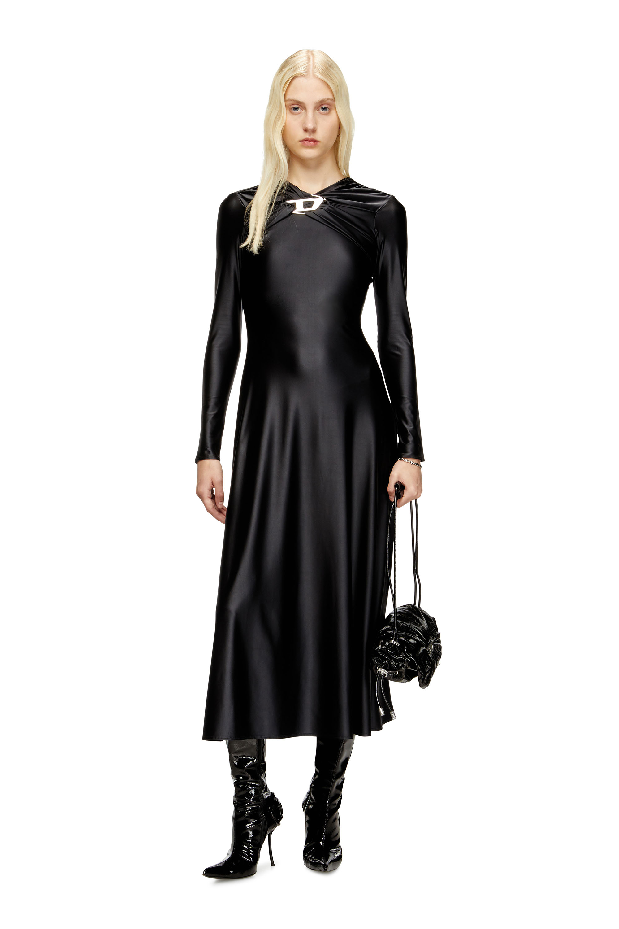 Diesel - D-IAMO, Female's 長袖ドレス in ブラック - 1