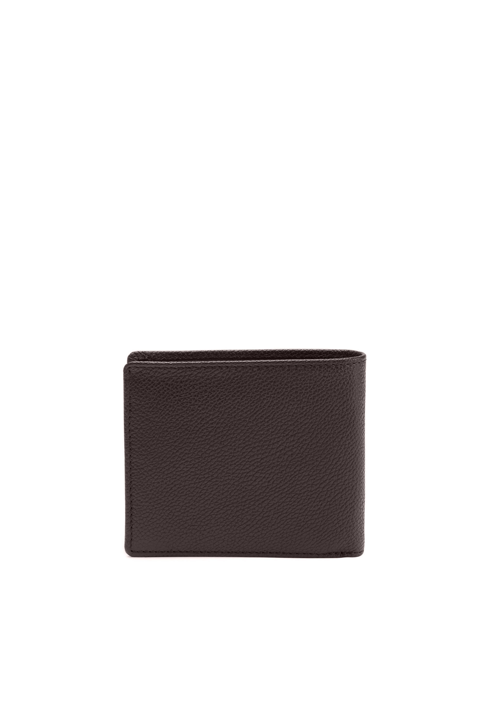 Diesel - BI FOLD COIN S, Male's カウレザー二つ折りウォレット in ダークブラウン - 2