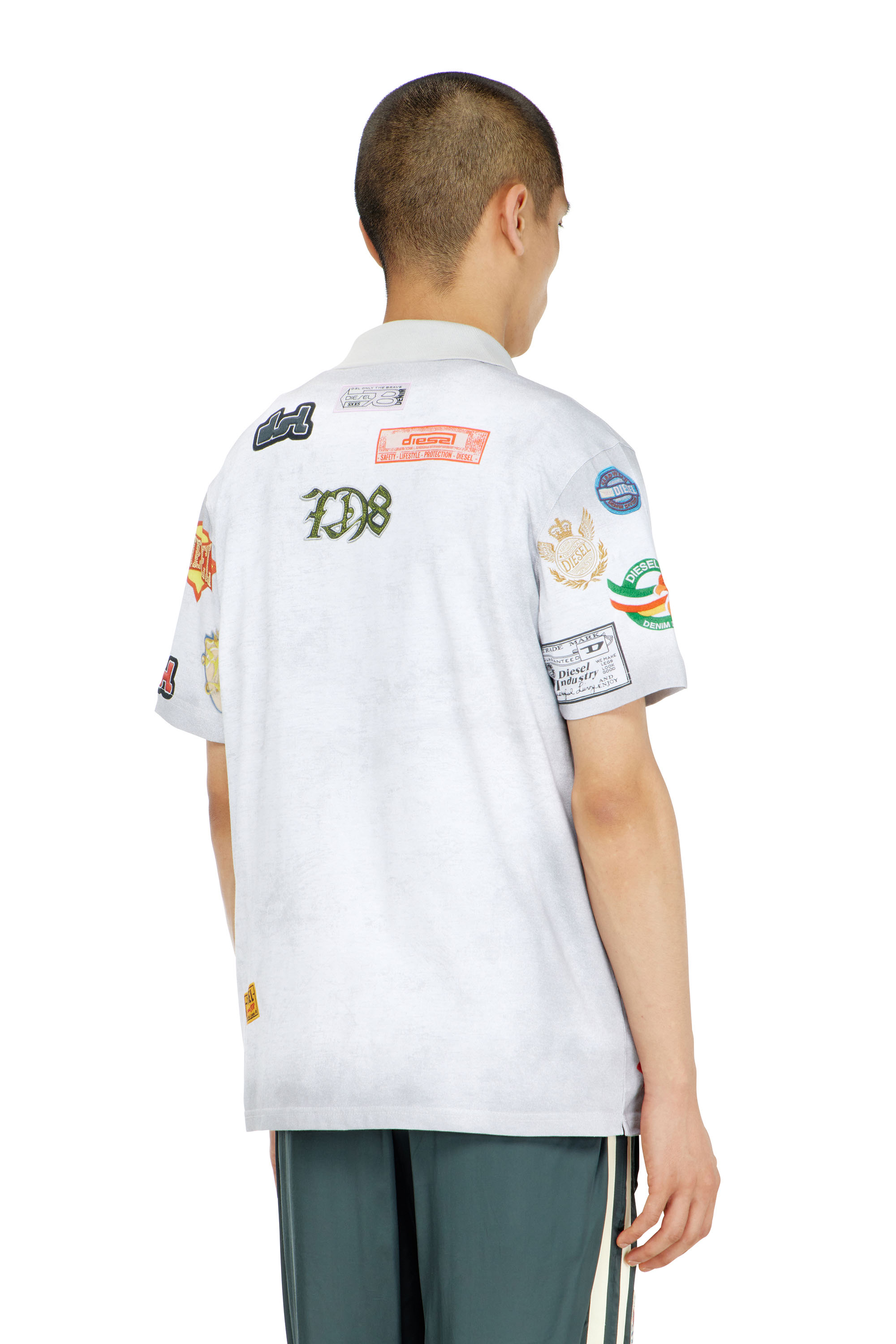 Diesel - T-REJUST-PATCHES, Male's ポロシャツ in ホワイト - 4