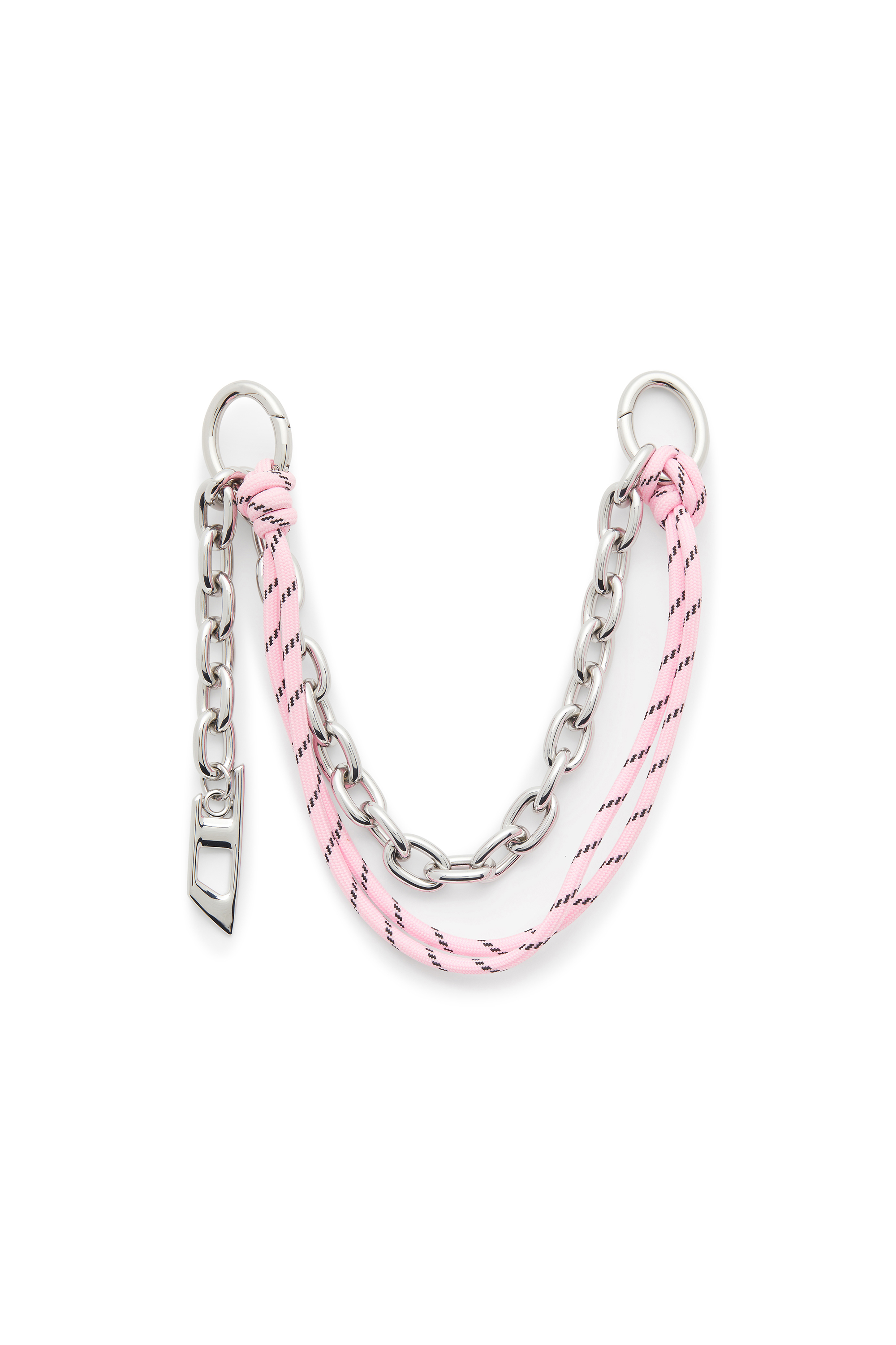 Diesel - CHAIN-D M, Female's チェーンチャーム in シルバー/ピンク / ホワイト - 1