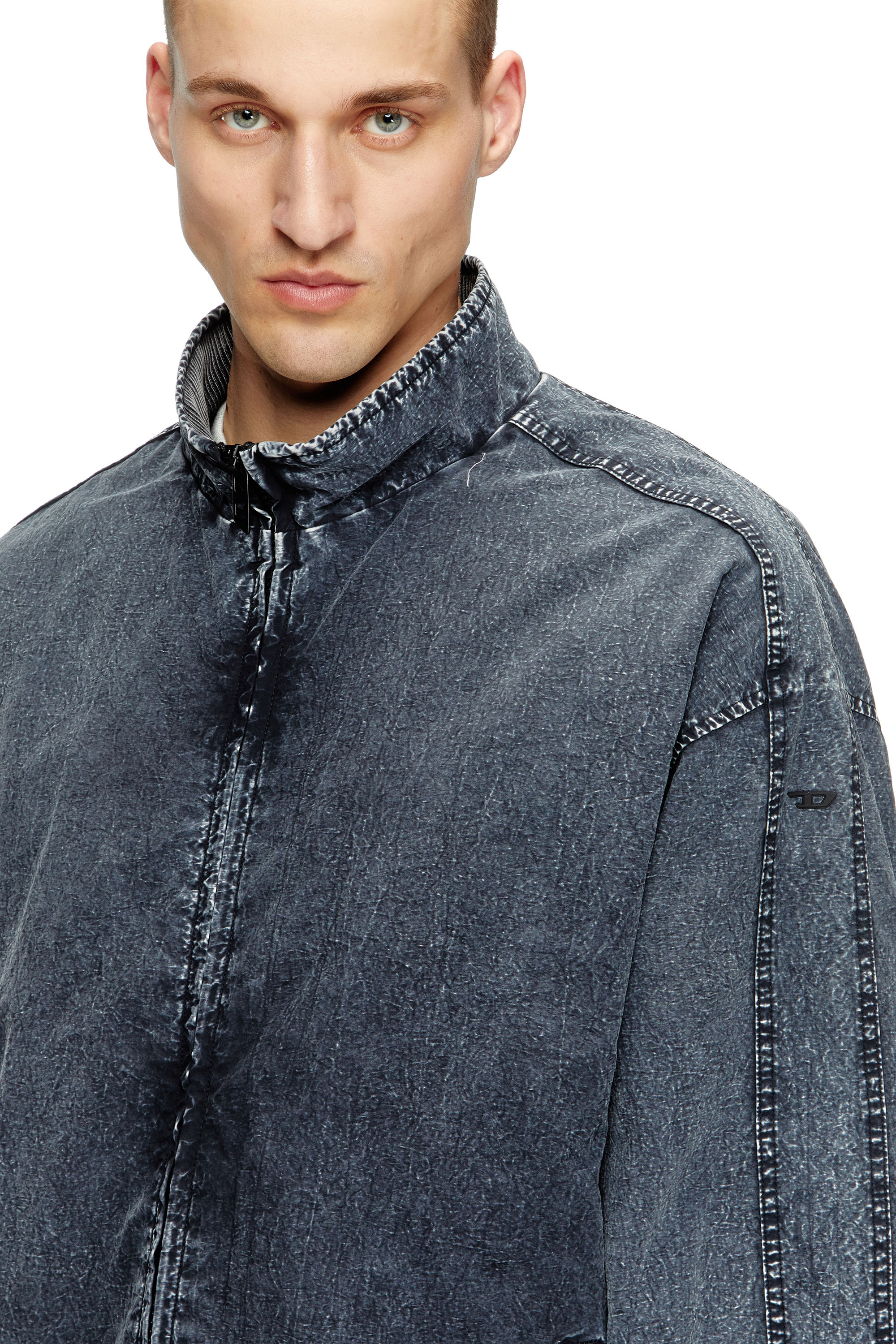 Diesel - J-WILSON, Male's Jacket in recycled nylon taslan in ブラック - 5