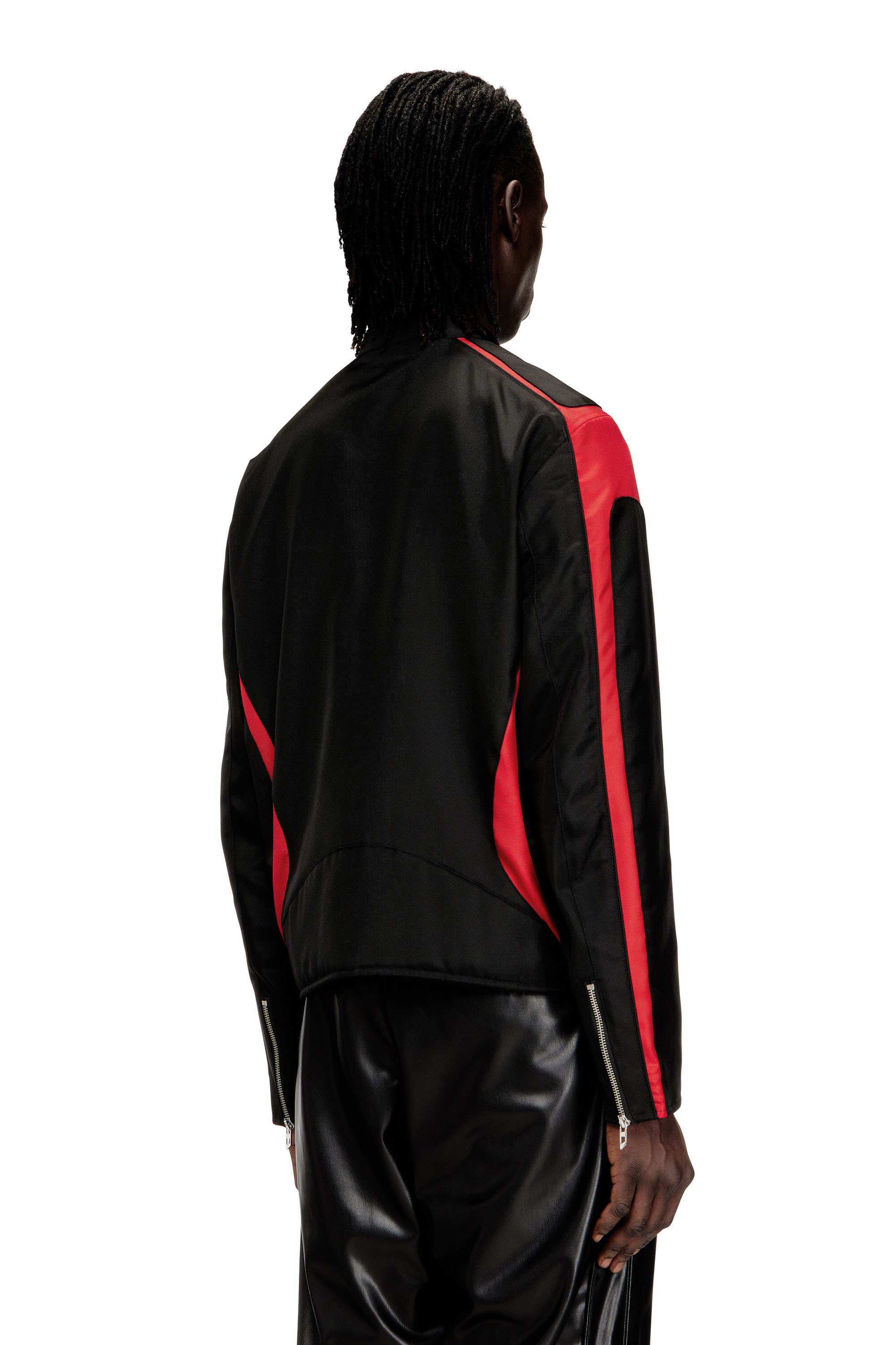 Diesel - J-ADAM-PDAI, Male's ジャケット in ブラック/レッド - 5