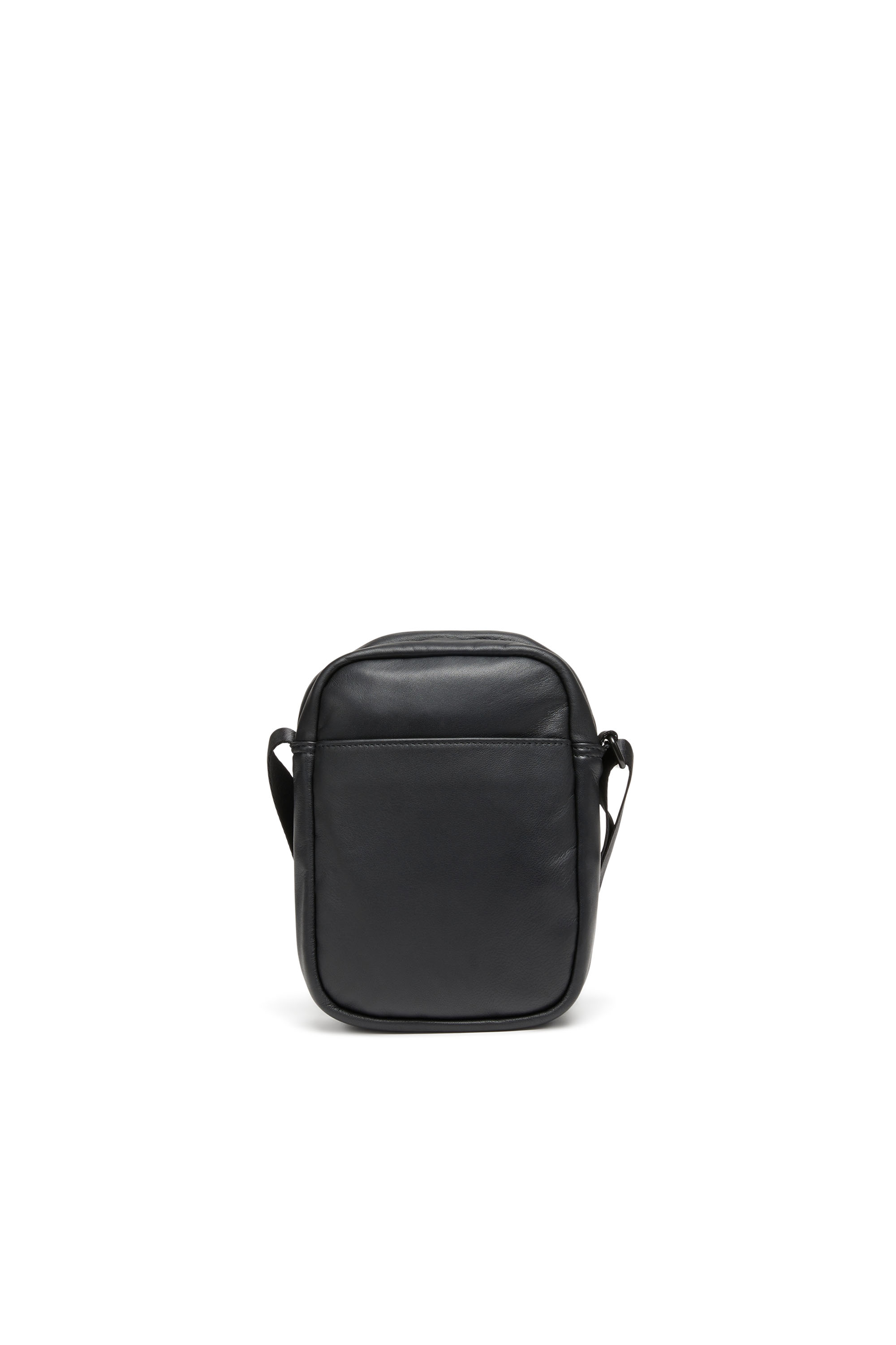 Diesel - RAVE CROSSBODY, Male's Rave-Leather crossbody bag with metal D in ブラック - 2