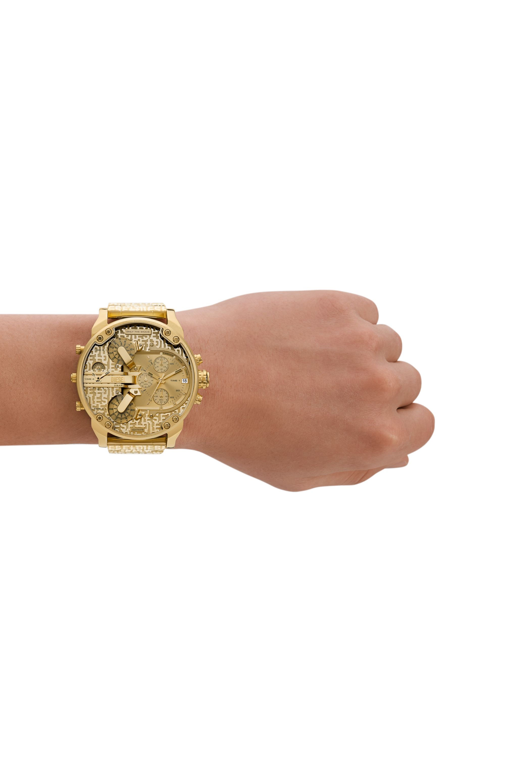 Diesel - DZ7479, Male's Mr. Daddy 2.0 Stainless Steel Watch in ゴールド - 4