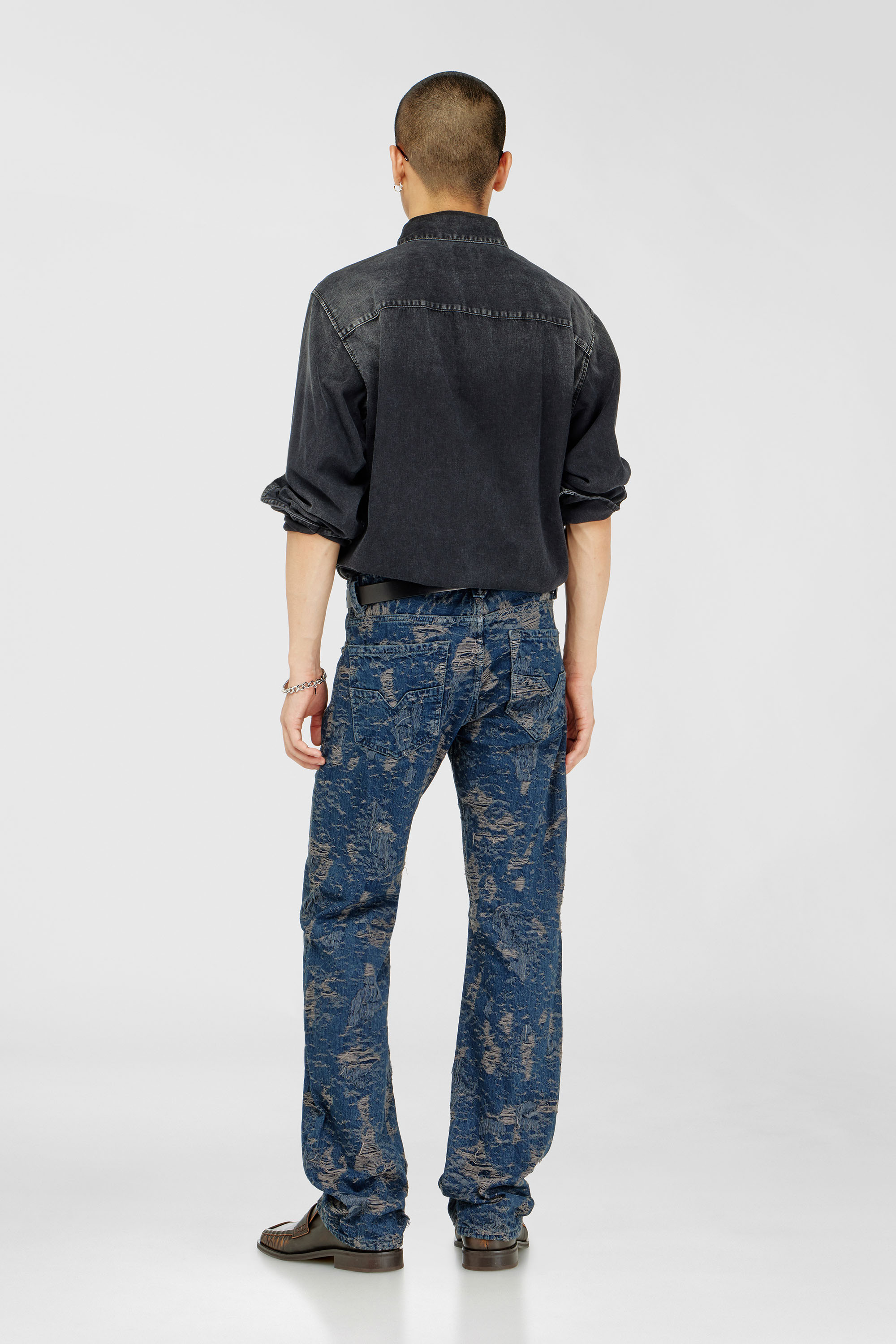 Diesel - Male's Regular Jeans 1985 Larkee 007FC, ダークブルー - 4