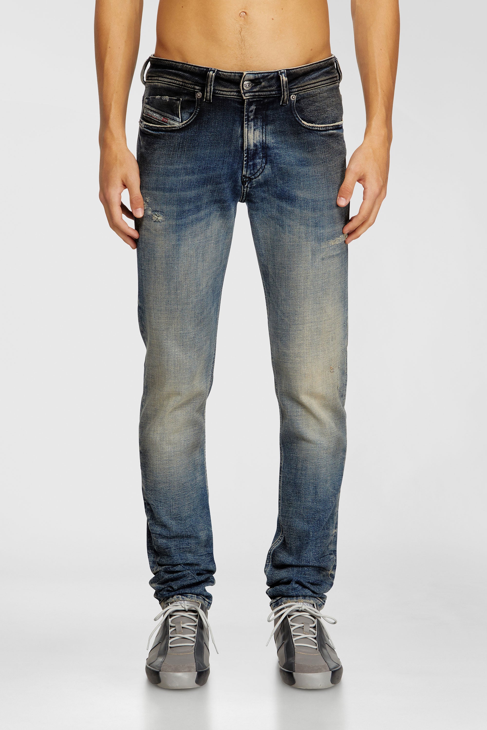Diesel - Male's Skinny Jeans 1979 Sleenker 09N15, ミディアムブルー - 1
