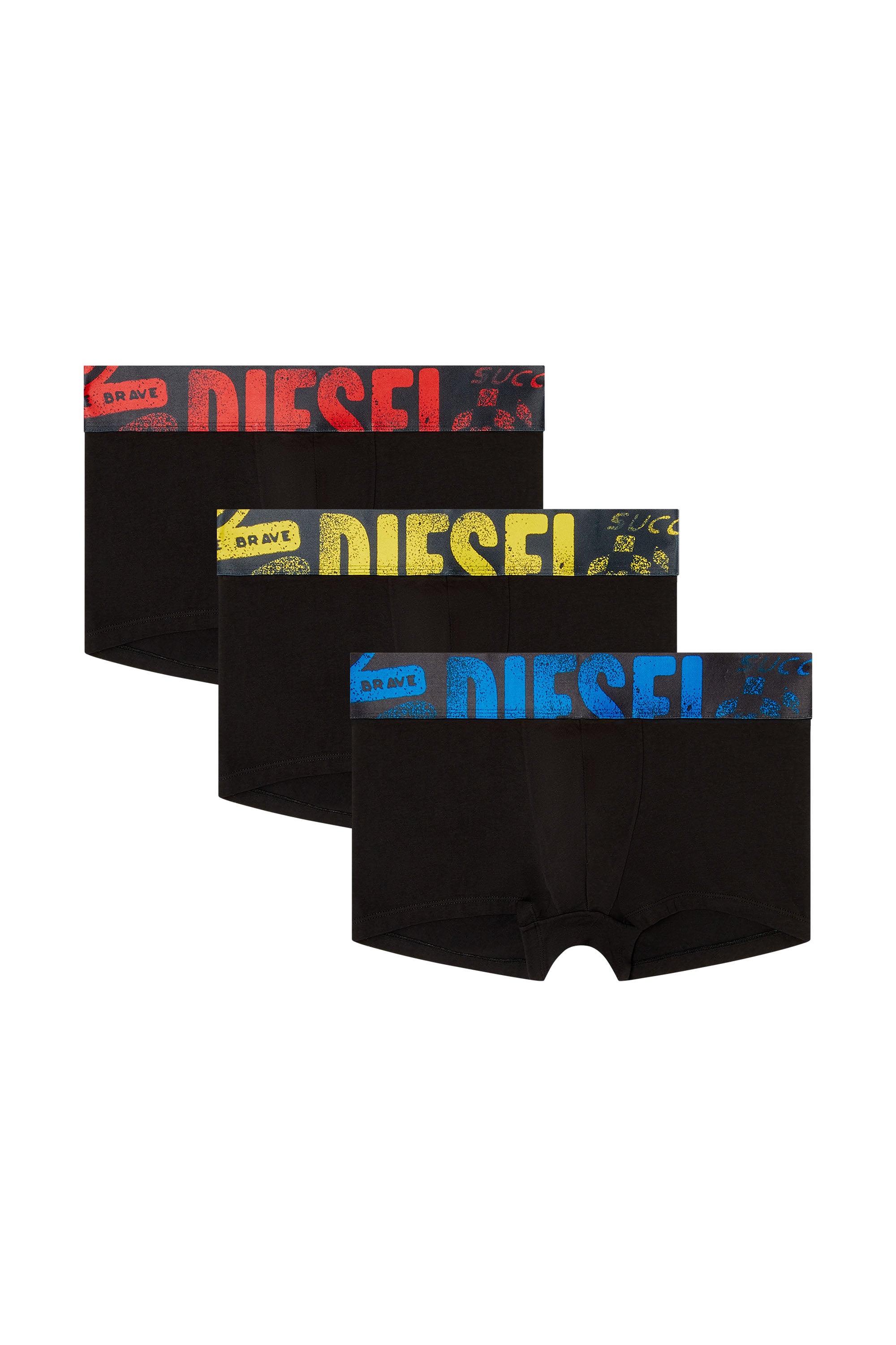Diesel - UMBX-DAMIENTHREEPACK-5.5EL, Male's ボクサーパンツ 3枚パック in マルチカラー/ブロック - 4
