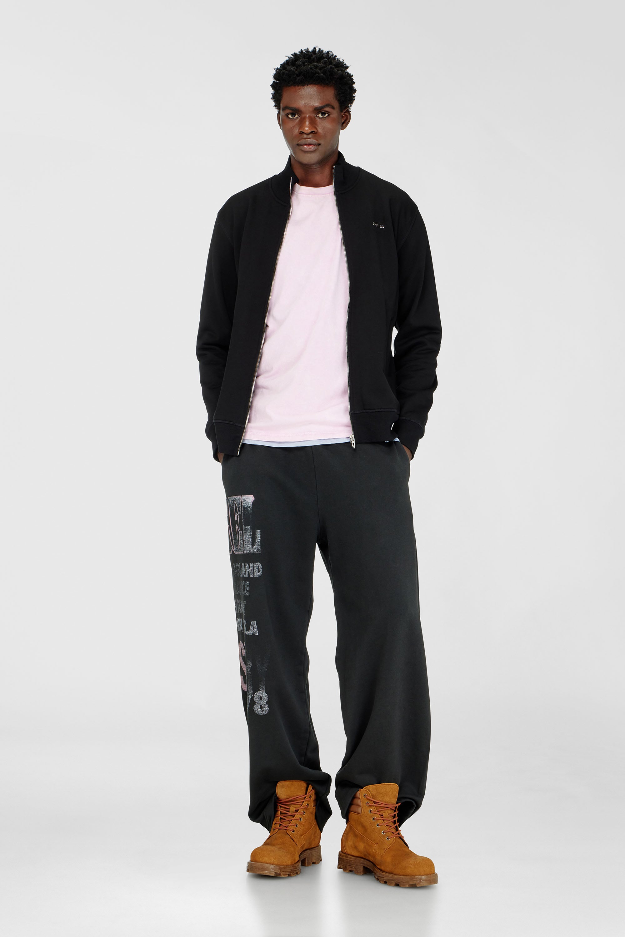 Diesel - S-LOCK-MET, Male's ジップアップスウェット in ブラック - 1