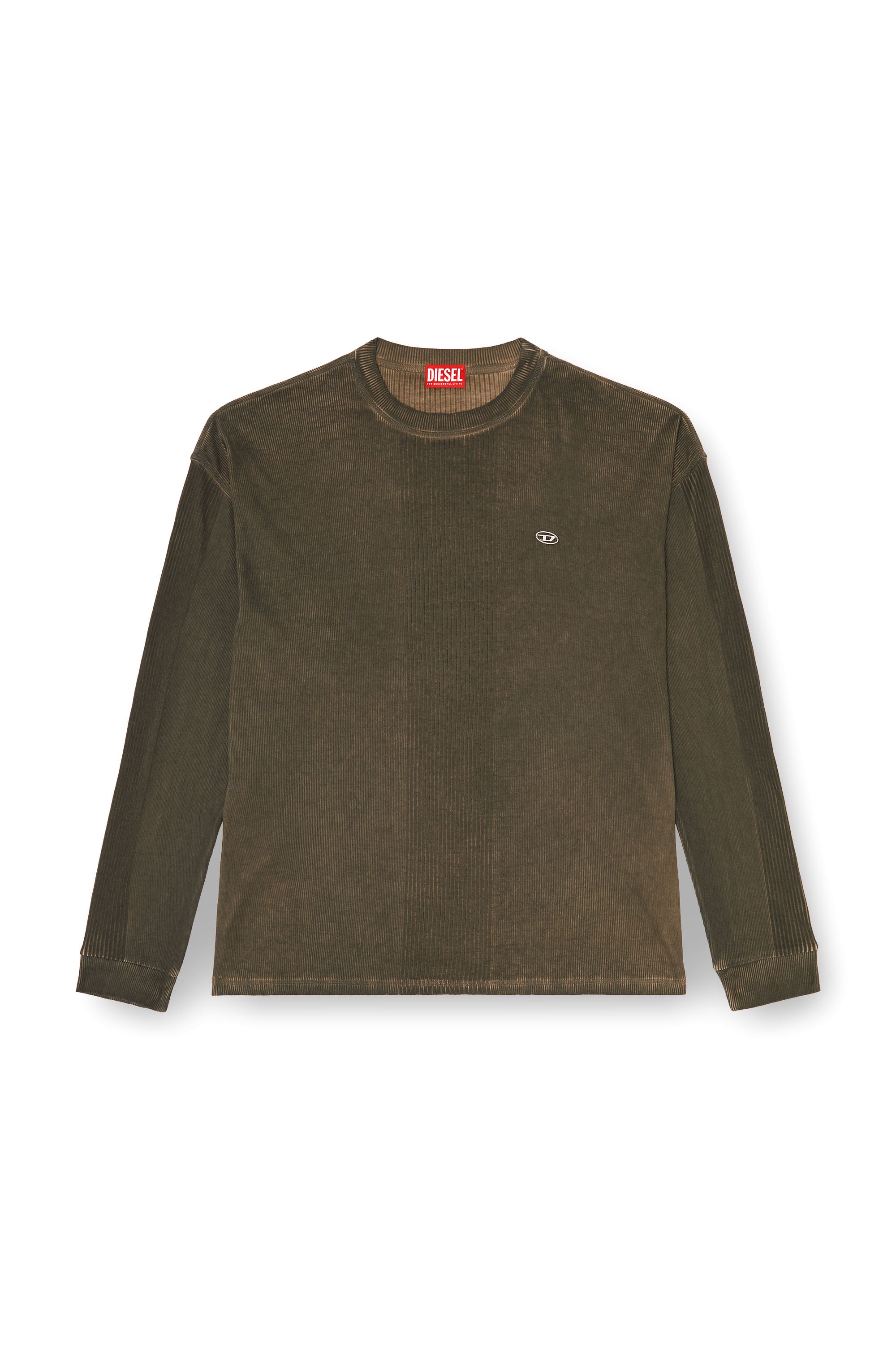 Diesel - T-BOAT, Male's 長袖Tシャツ in ミリタリーグリーン - 3