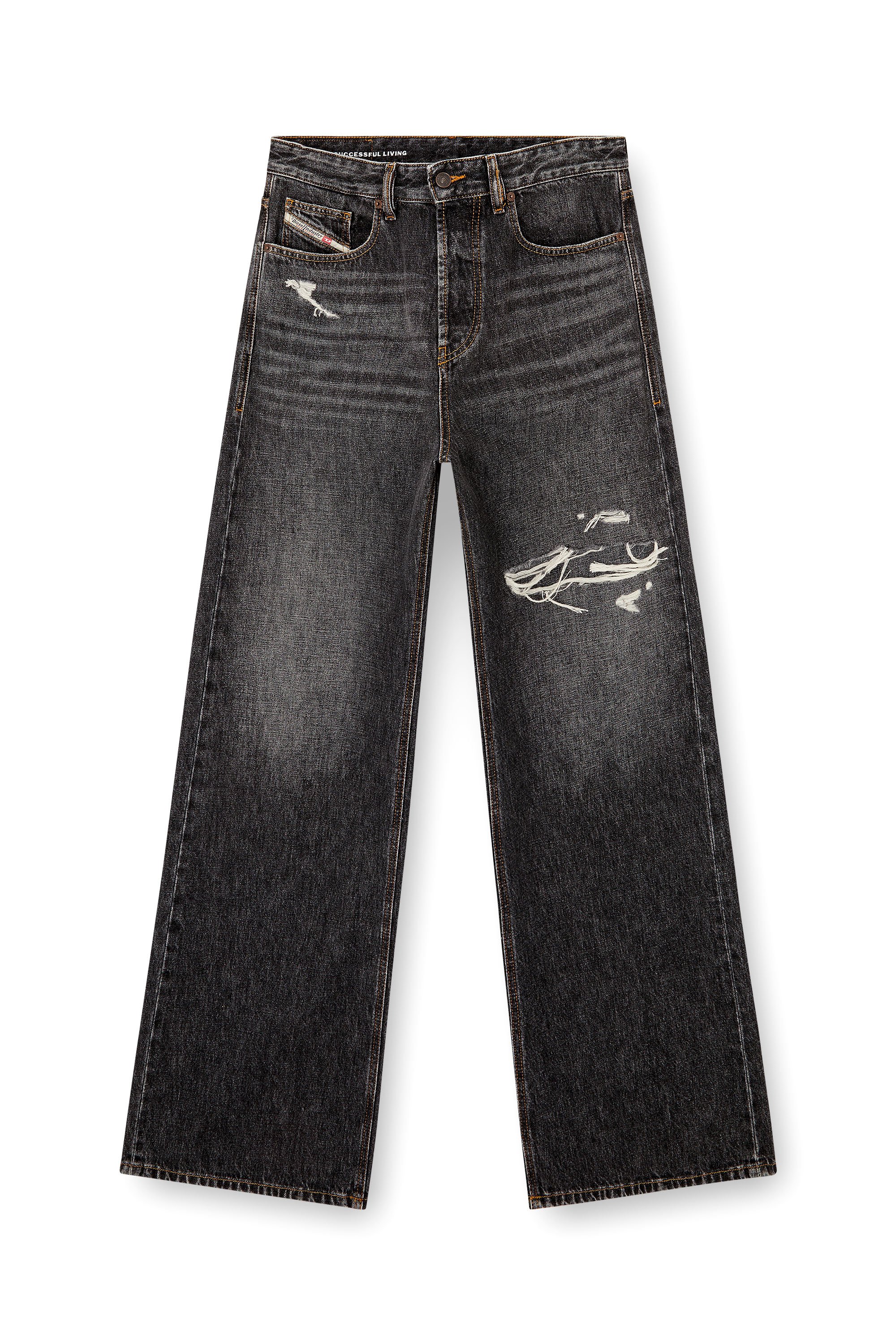 Diesel - Male's Relaxed Jeans D-Rise 007DN, ブラック/ダークグレー - 3