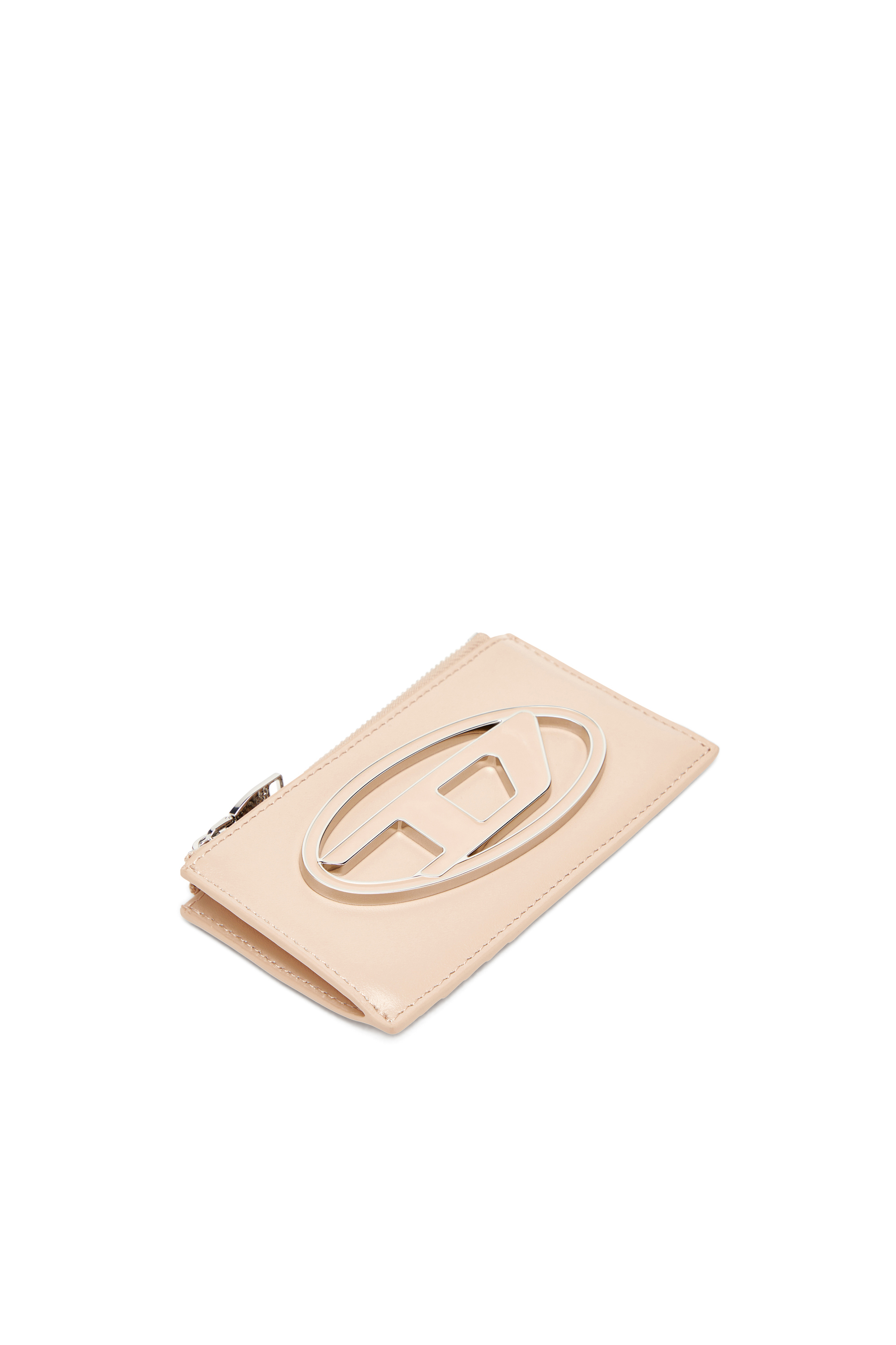 Diesel - 1DR CARD HOLDER III, Female's Flat card holder in nappa leather in ベージュ - 4