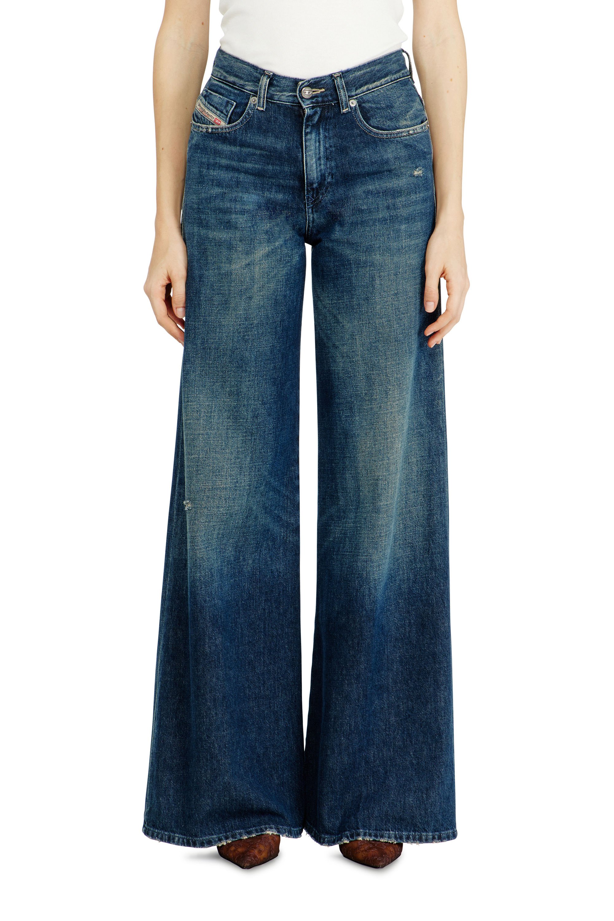 Diesel - Female's Flare Jeans 1978 D-Akemi 09N70, ダークブルー - 4