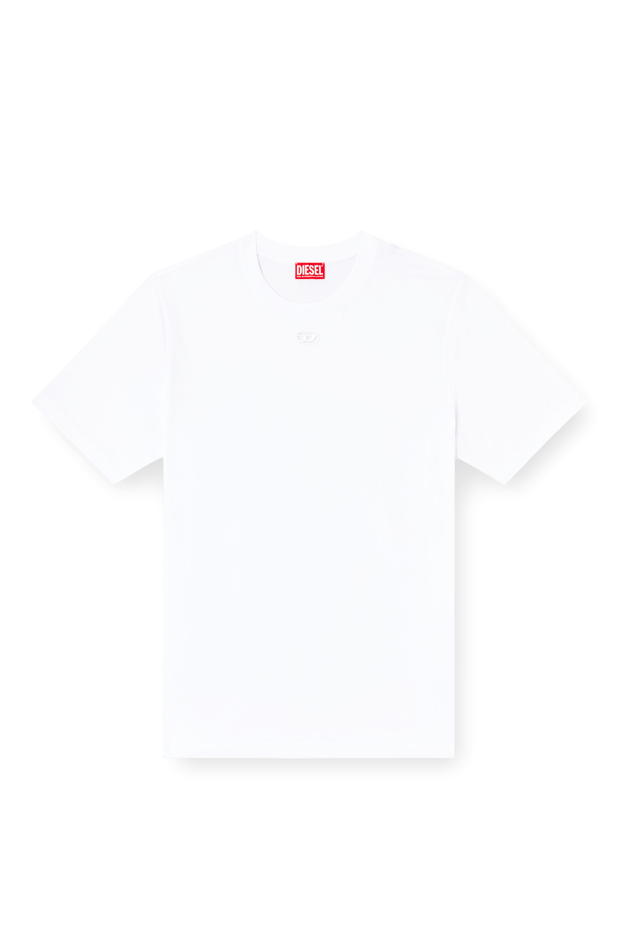 Diesel - T-ADJUST-MAREY, Male's T-shirt with cut-out Oval D in ホワイト - 3