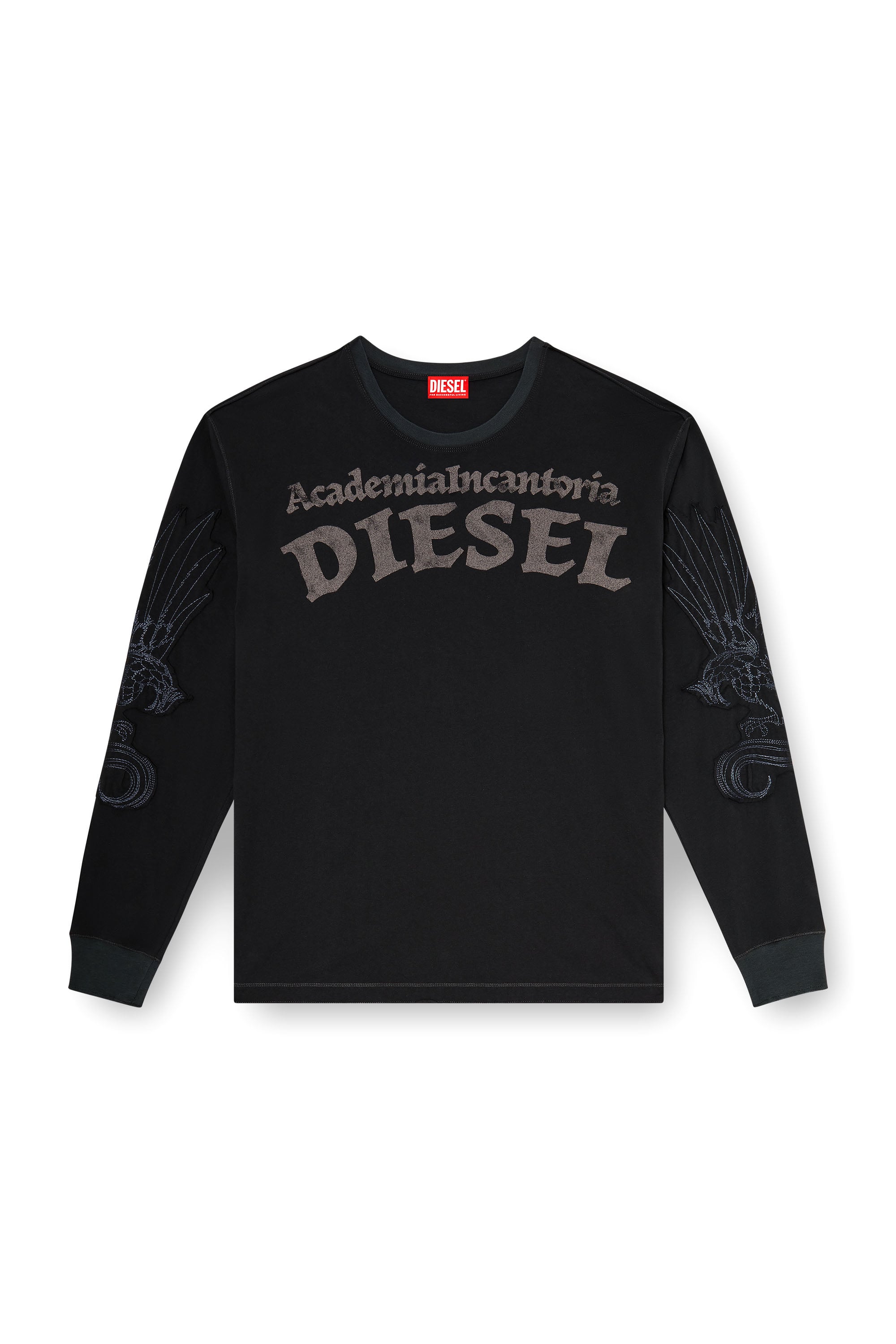 Diesel - T-NORM-LS-AA3, Male's 長袖Tシャツ in ブラック - 3