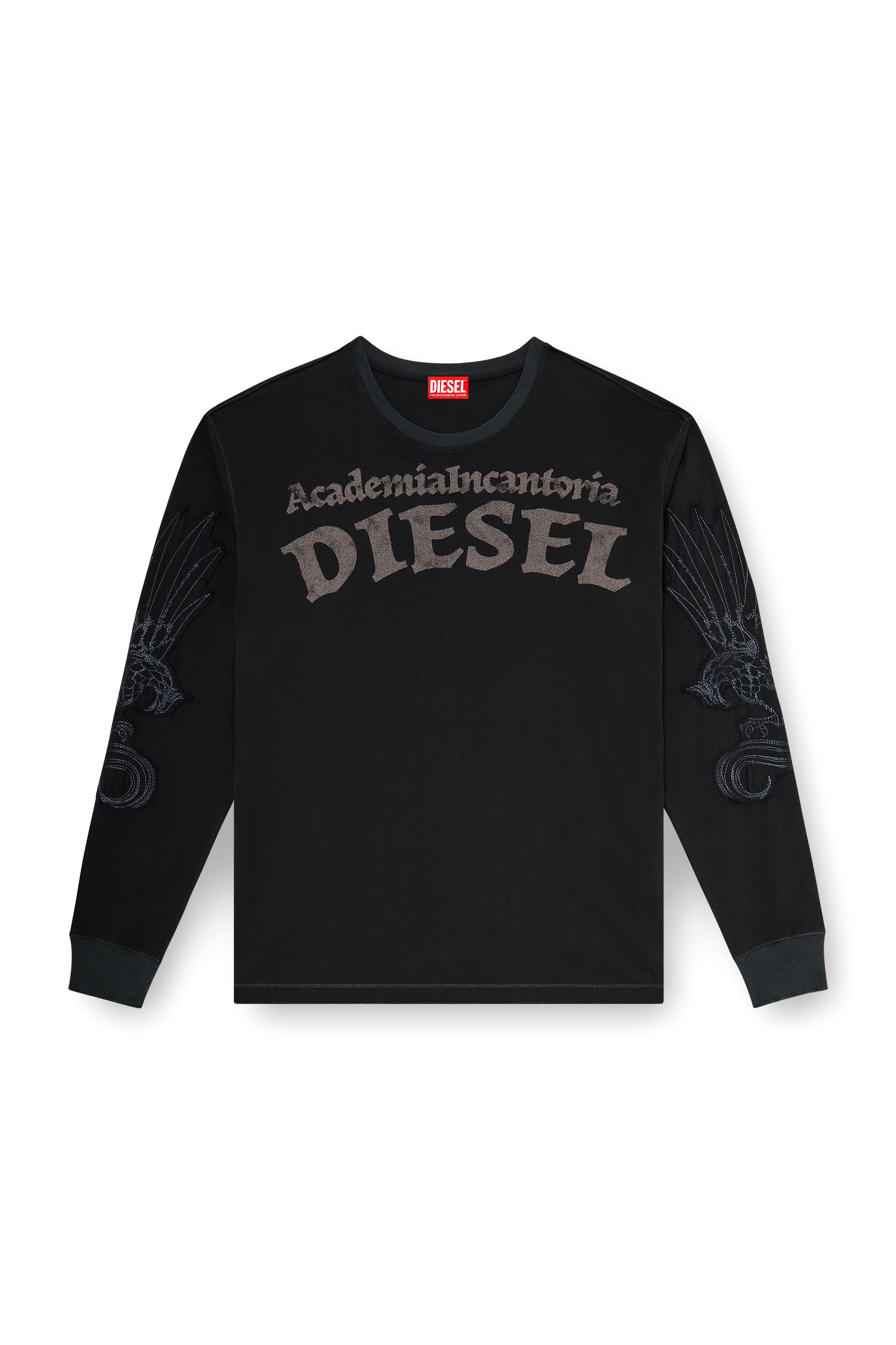 Diesel - T-NORM-LS-AA3, Male's 長袖Tシャツ in ブラック - 2