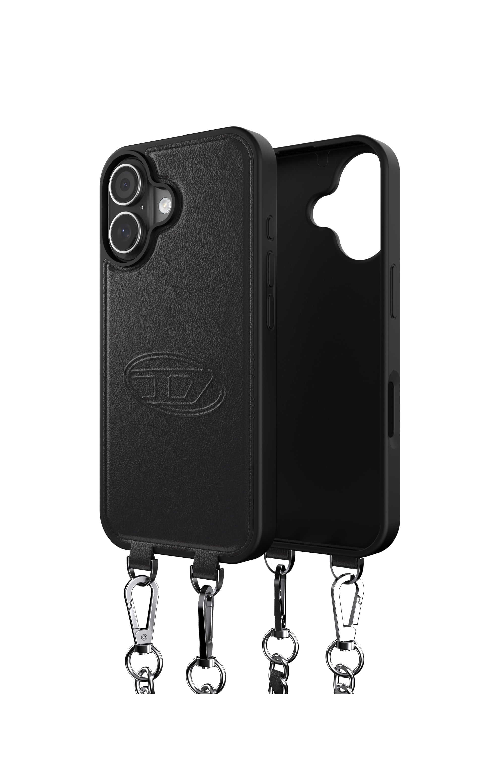Diesel - 60661 MOULDED CASE, Unisex's Oval D case with wrist strap and MagSafe for iPhone 17 in ブラック - 1