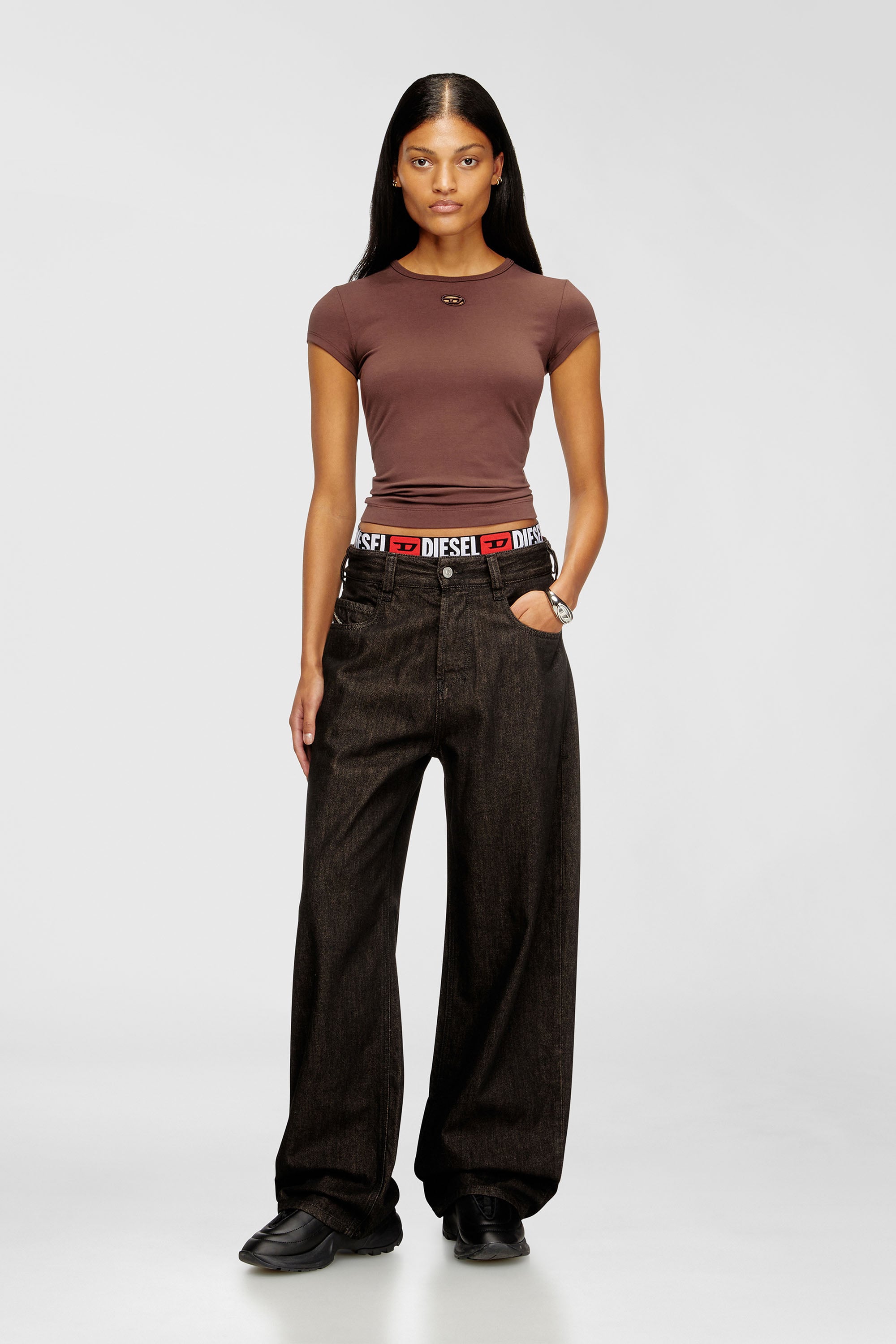 Diesel - Unisex's Relaxed Jeans 1997 D-Enim-M 09N25, ブラック/ダークグレー - 1