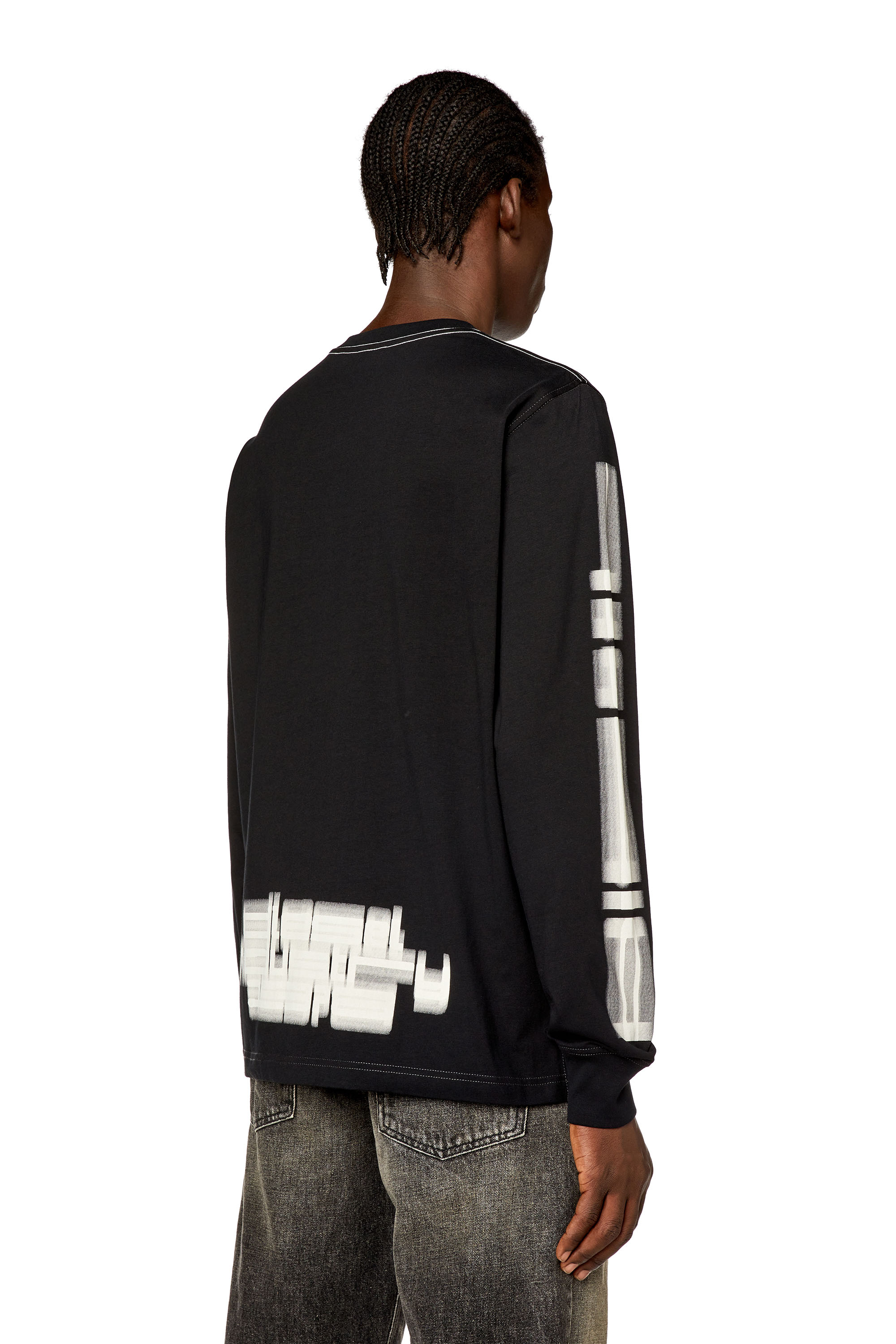 Diesel - T-JUST-LS-SLITS-N5, ブラック - Image 2