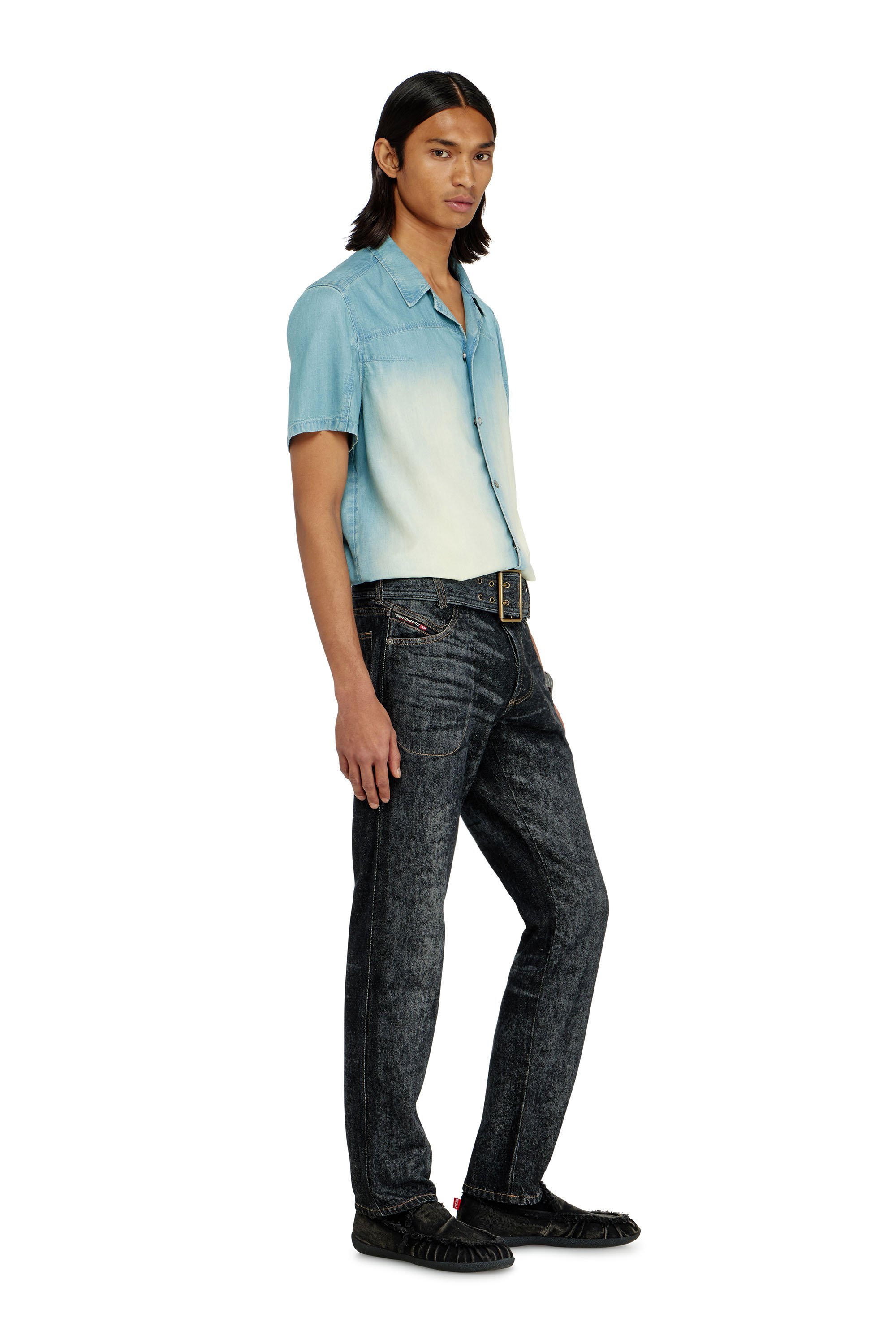 Diesel - Male's Slim Jeans D-Villus 09Q24, ブラック/ダークグレー - 2