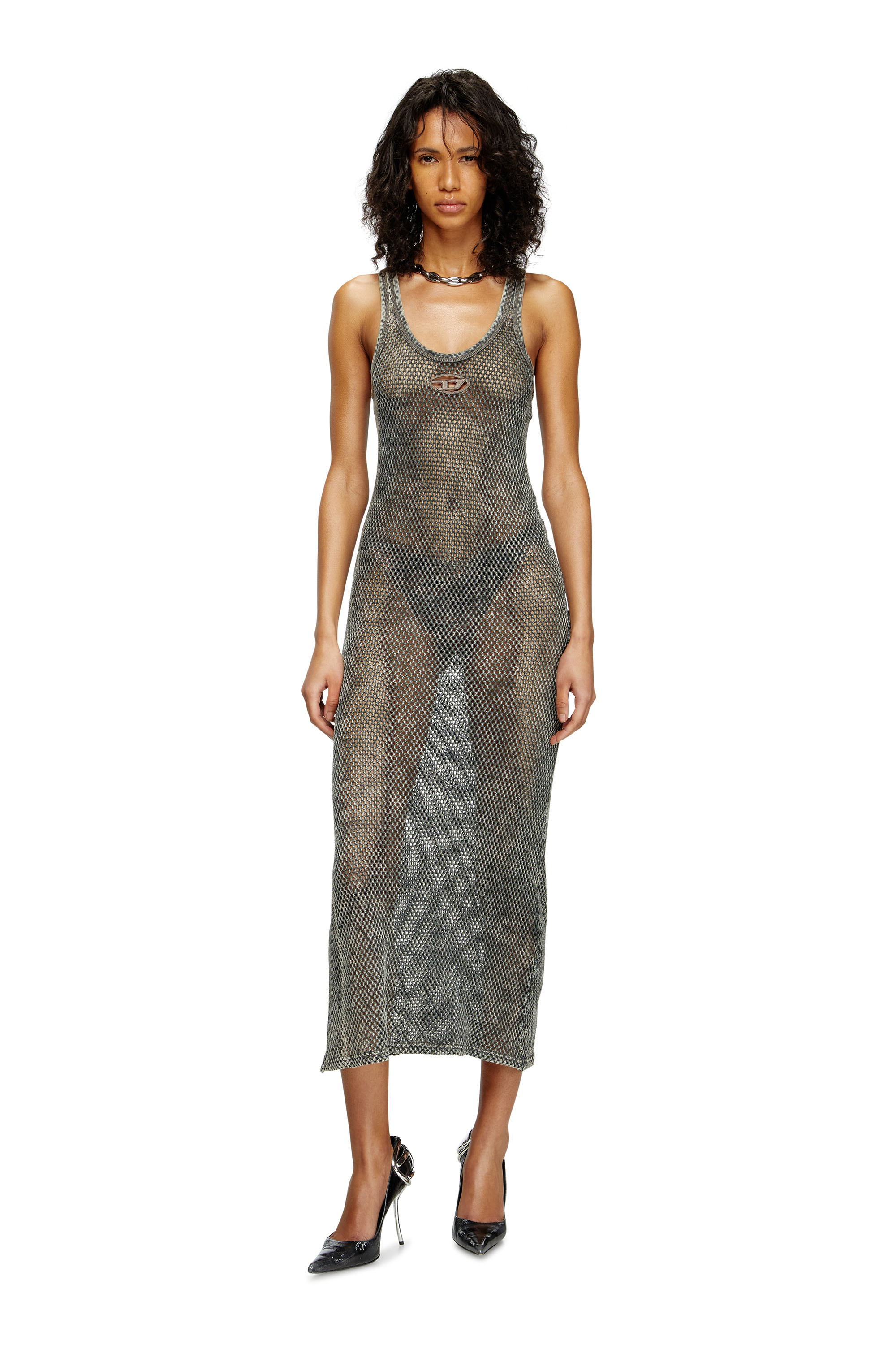 Diesel - MAEVE-UTLT, Female's Mesh beach cover up in ブラウン - 3