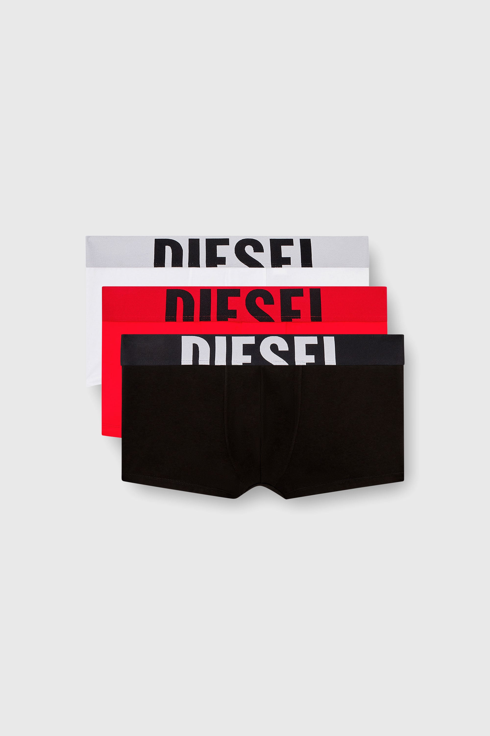 Diesel - UMBX-DAMIENTHREEPACK-5.5EL, Male's ボクサーパンツ3枚パック in レッド/ブラック - 1