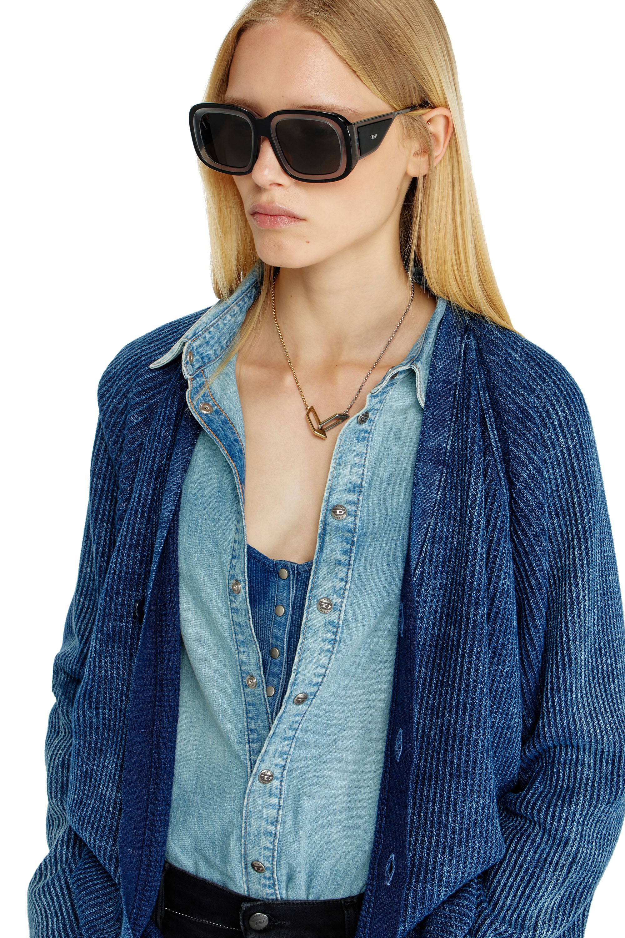 Diesel - 0DL2015U, Unisex's Square sunglasses in ブラック - 1