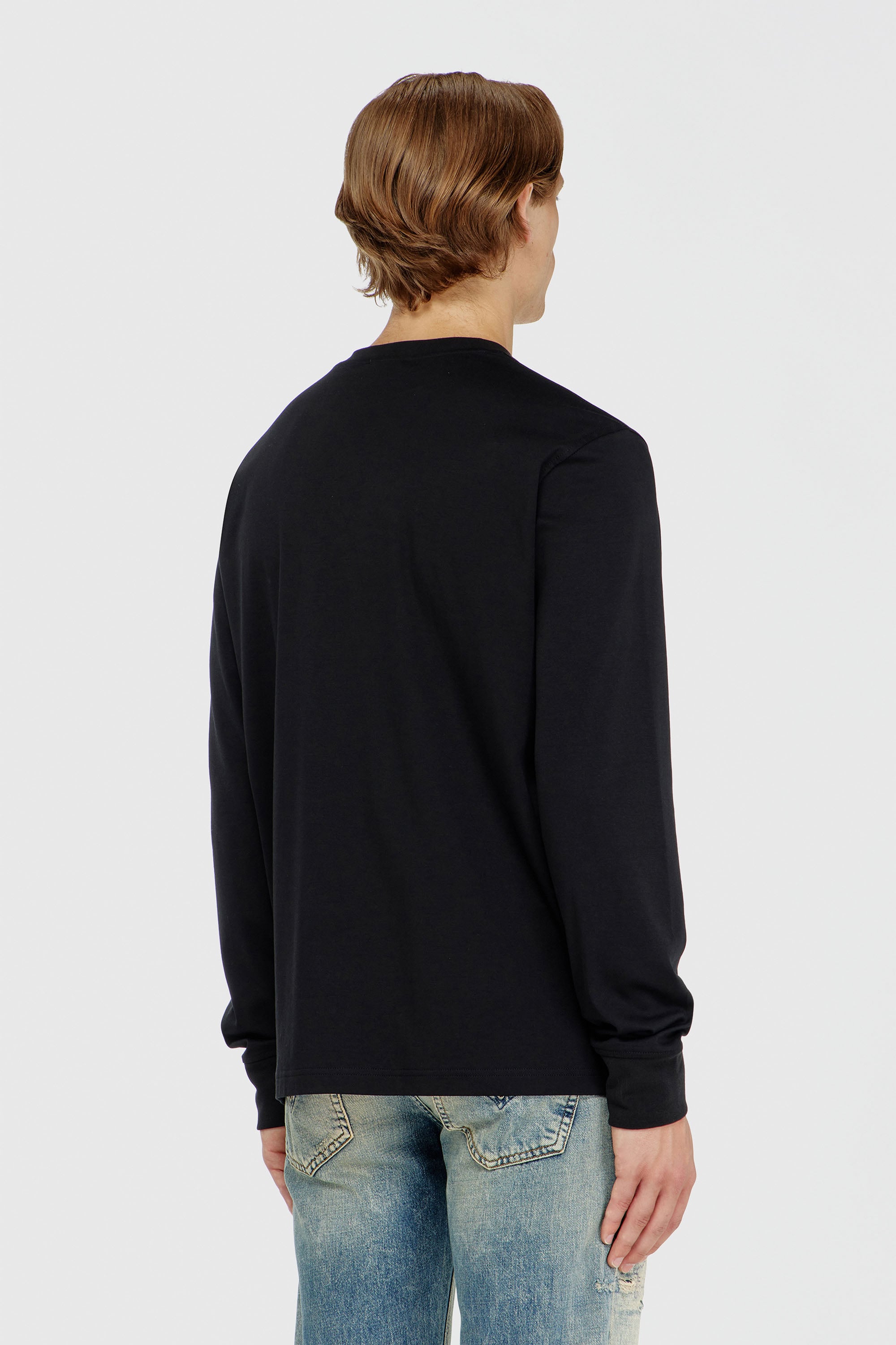 Diesel - T-ADJUST-LS-MET, Male's 長袖Tシャツ in ブラック - 4