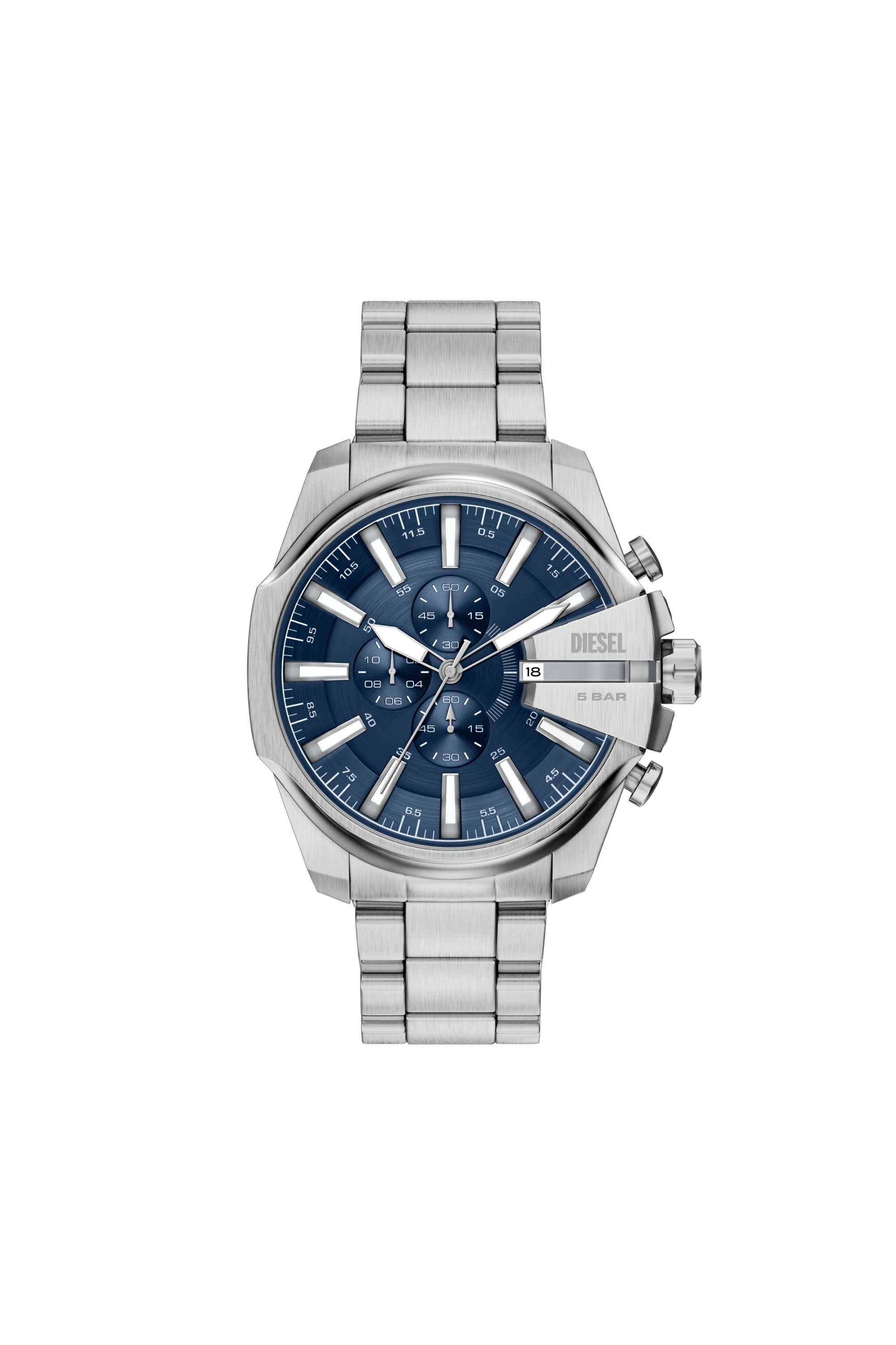 Diesel - DZ4721 WATCH, Male's Mega Chief Slim stainless steel watch in シルバー - 1
