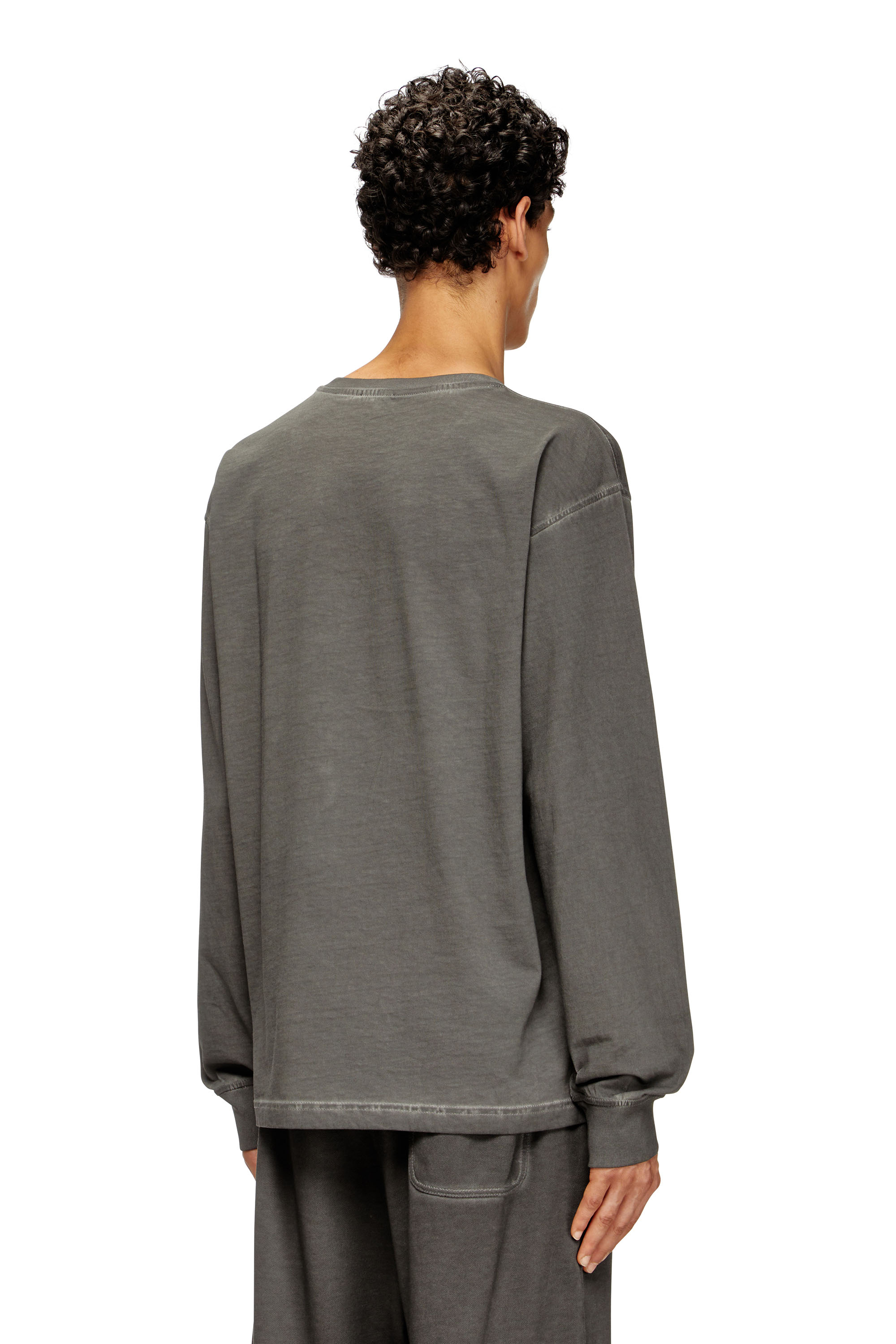 Diesel - T-NORM-LS-T7, Male's 長袖Tシャツ in ダークグレー - 4
