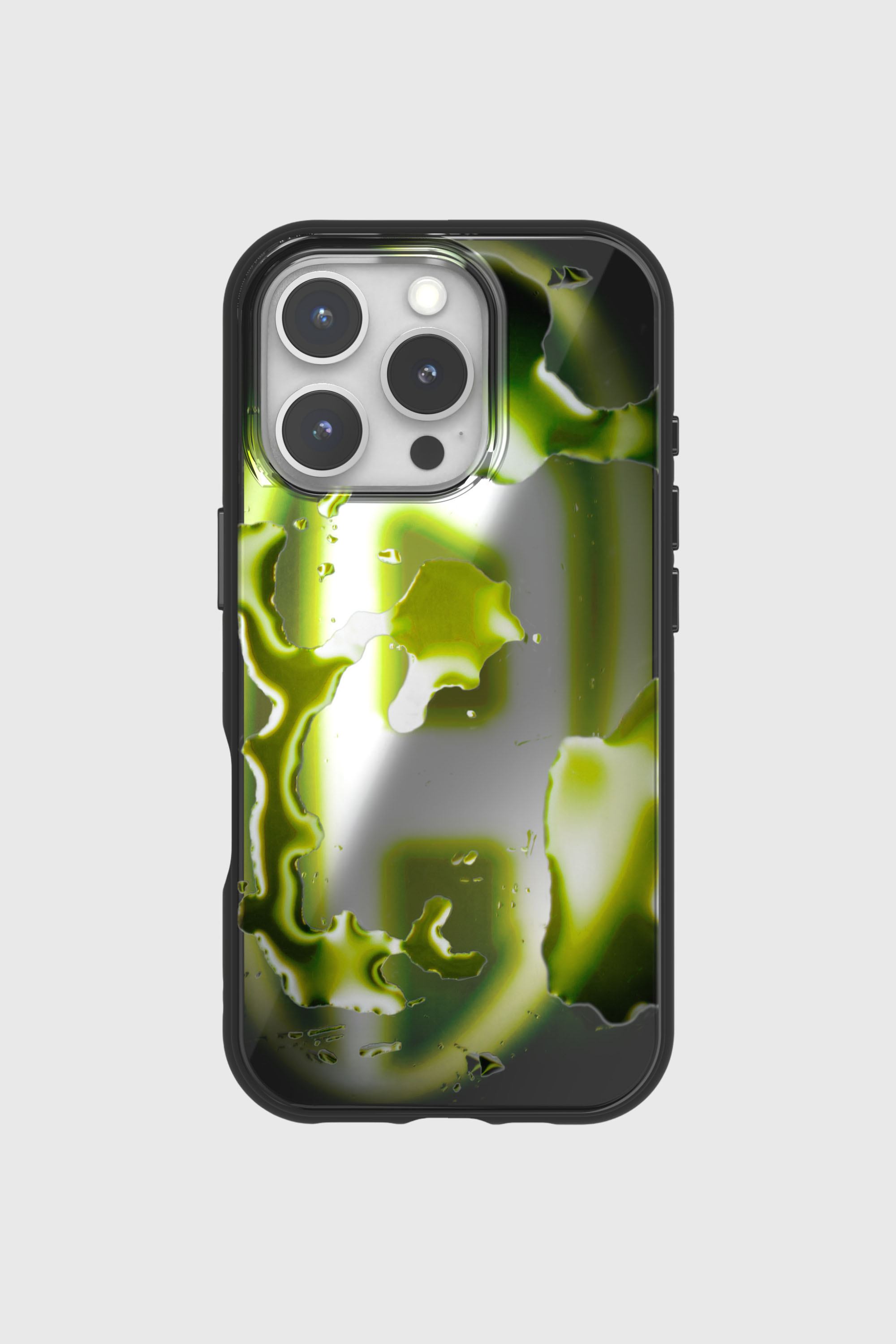 Diesel - 60168 AOP CASE, Unisex's Oval D Neon Case for iP 16 Pro in Yellow - 2