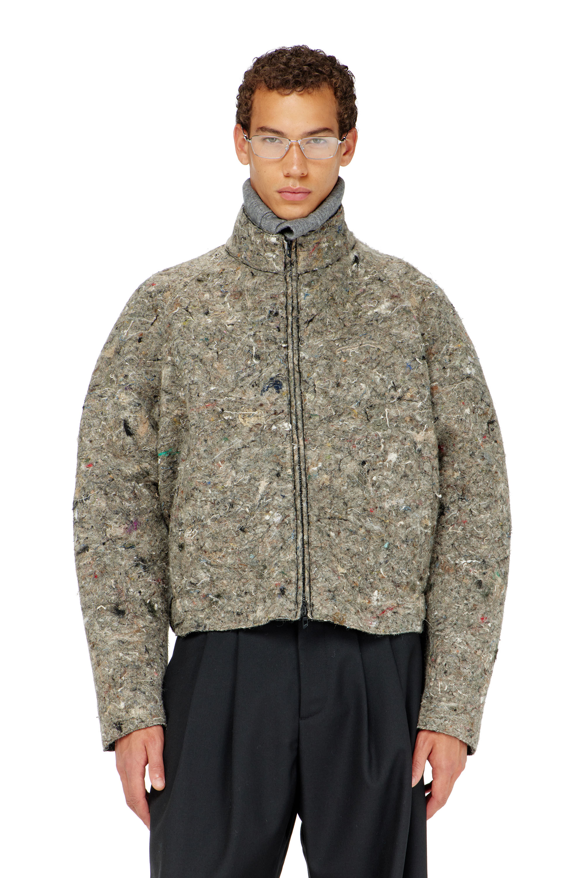 Diesel - J-DISTEM, Male's Upcycled felted jacket in null - 2