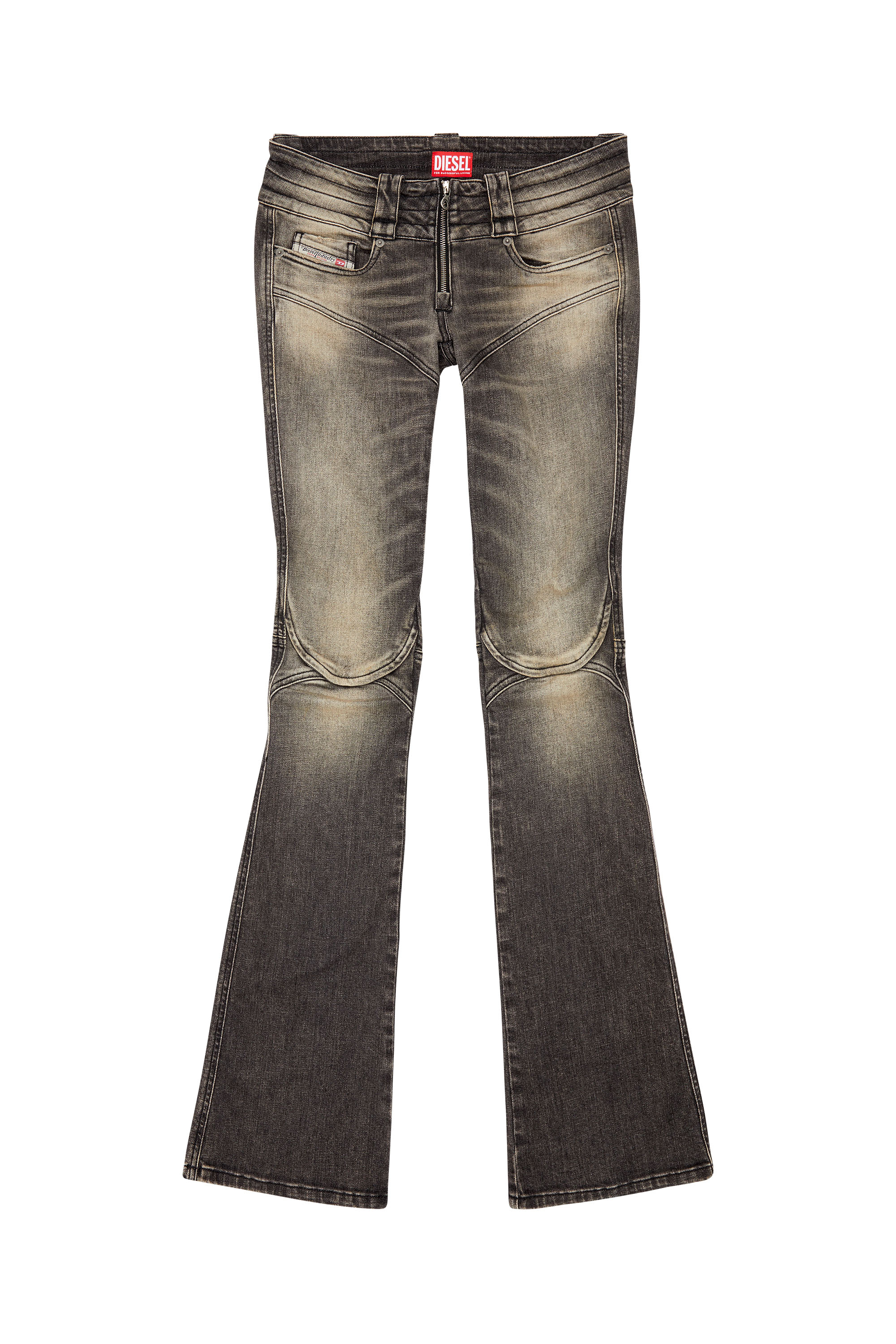 Diesel - Bootcut and Flare Jeans Belthy 0JGAL, ブラック/ダークグレー - Image 5