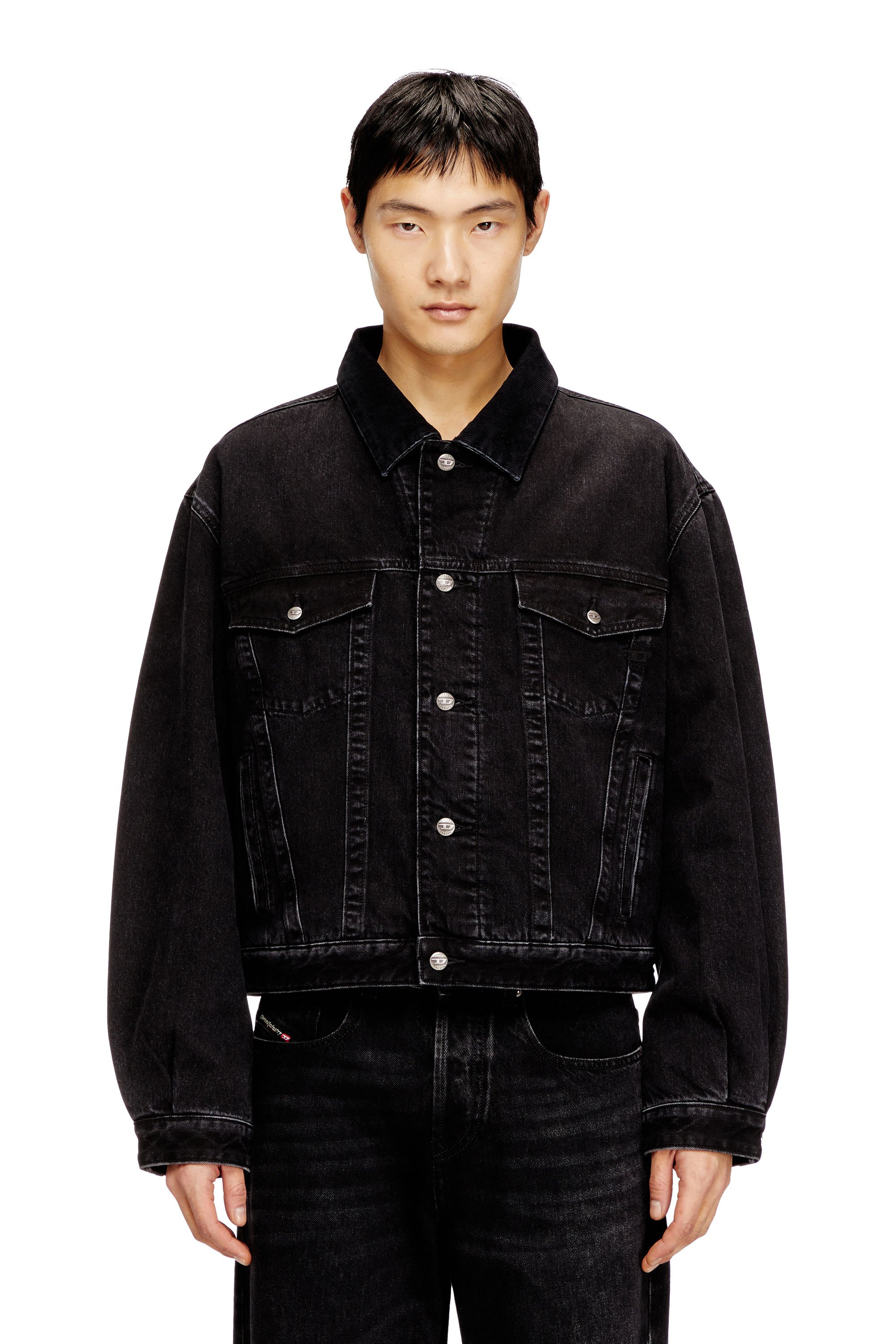 Diesel - D-RANGER-T, Unisex's デニムジャケット in ブラック - 3