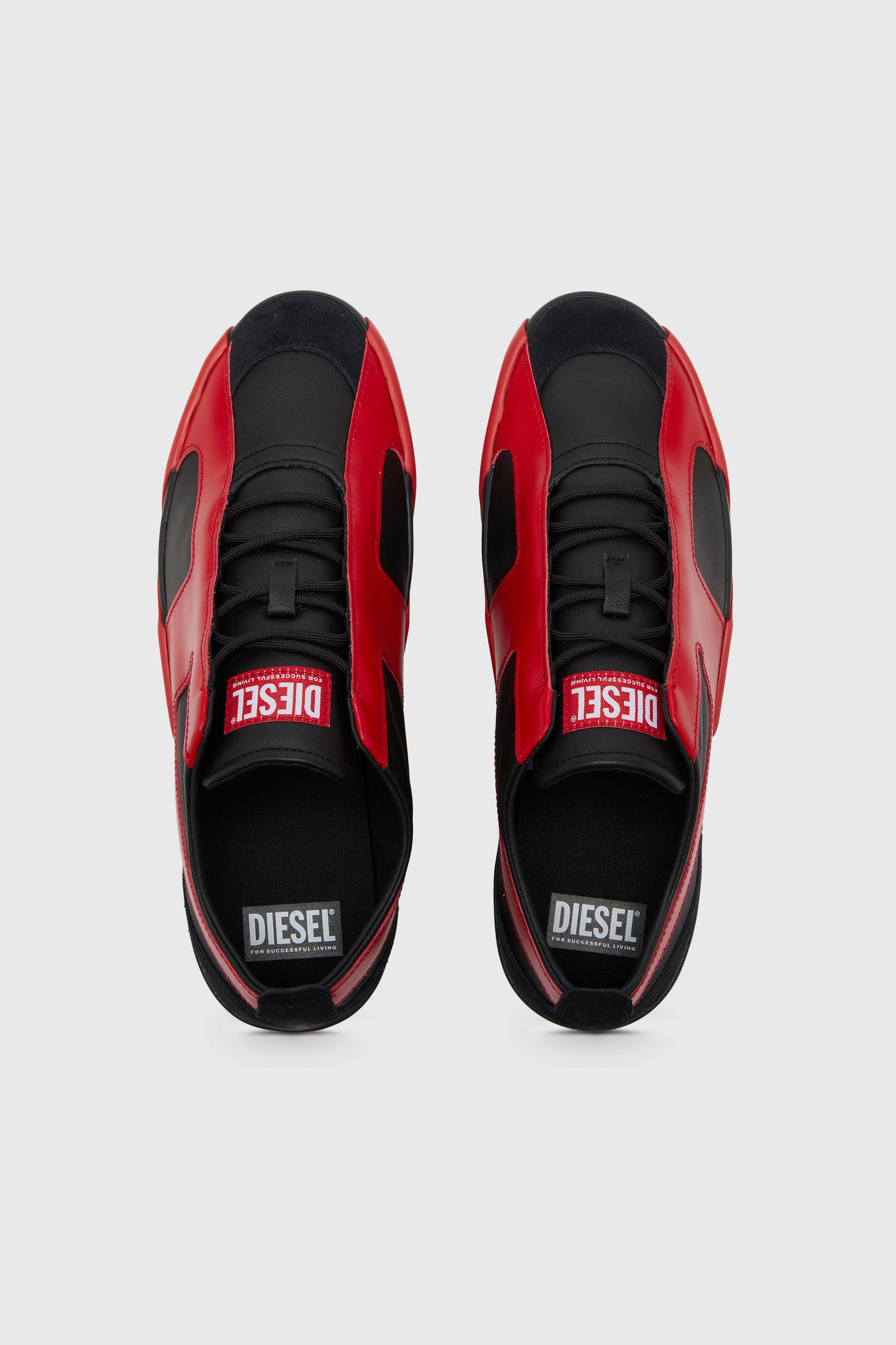 Diesel - S-SLANTE-D LOW, Male's スニーカー in ブラック/レッド - 6