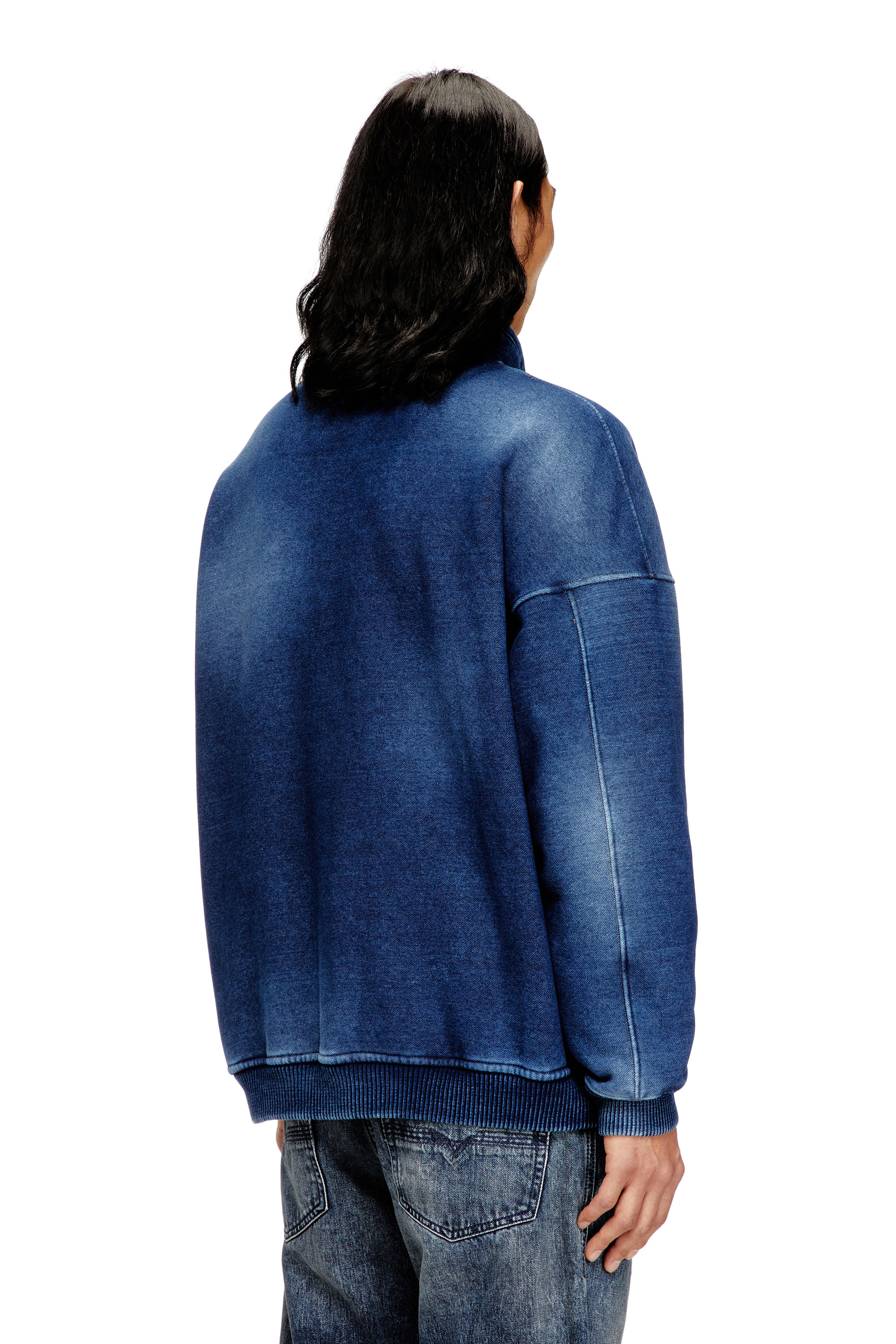 Diesel - S-BATEL-V1, Male's スウェットジャケット in ブルー - 4