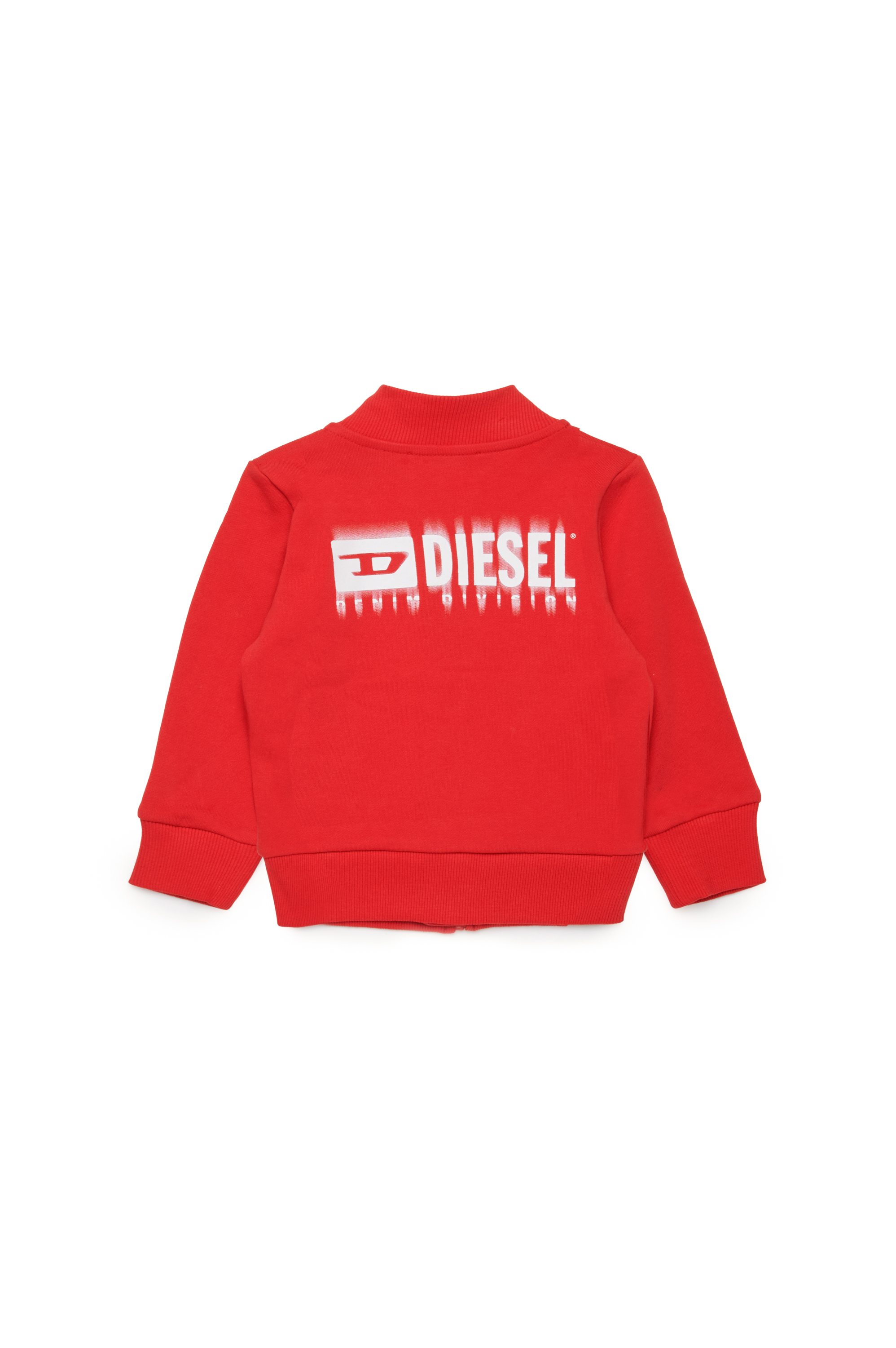 Diesel - SVOUGZIPALB, Unisex's Zipped sweatshirt with smudged logo in レッド - 2