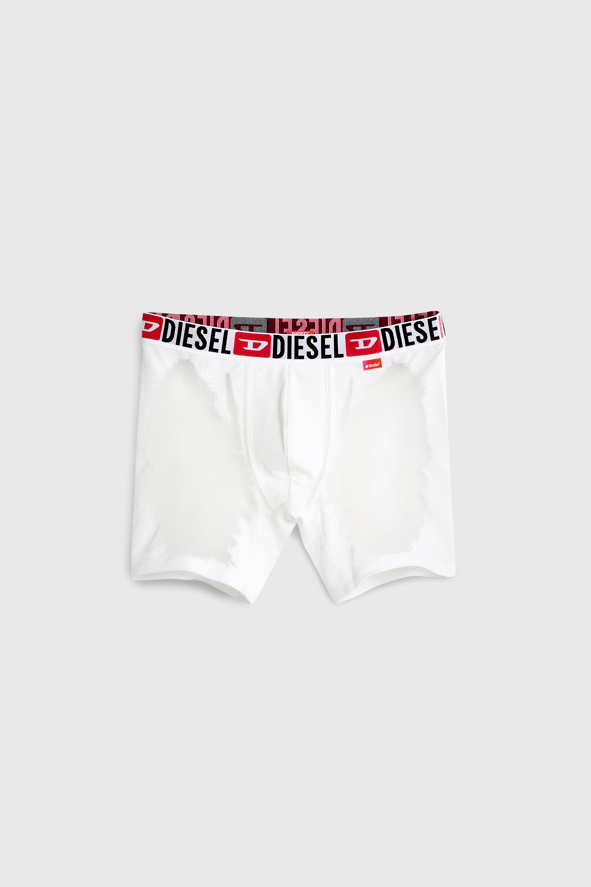 Diesel - PR-MAX-D-CORE, Male's Boxer briefs with sheer devor&eacute; effect in ホワイト - 2