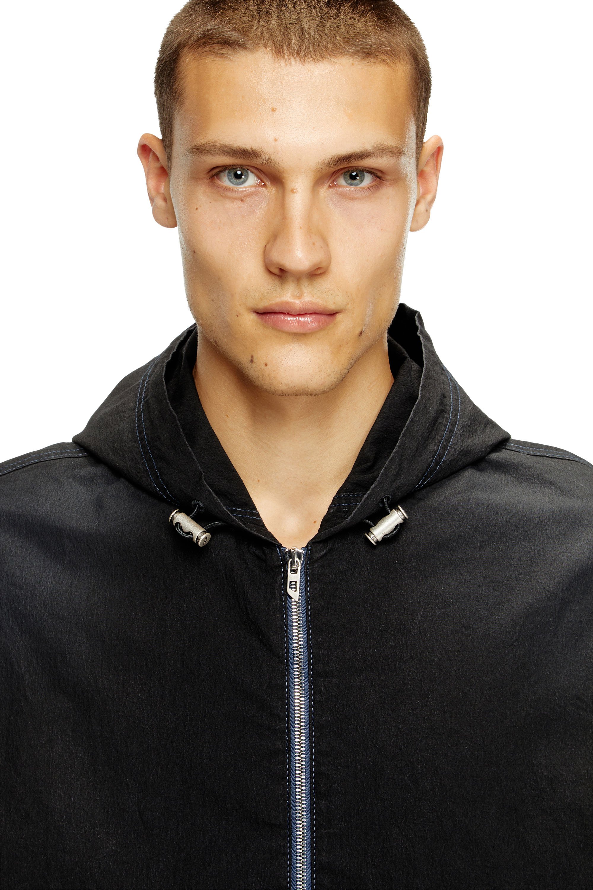 Diesel - D-WYNNY JOGG, Male's Hooded technical JoggJeans jacket in ブラック - 4