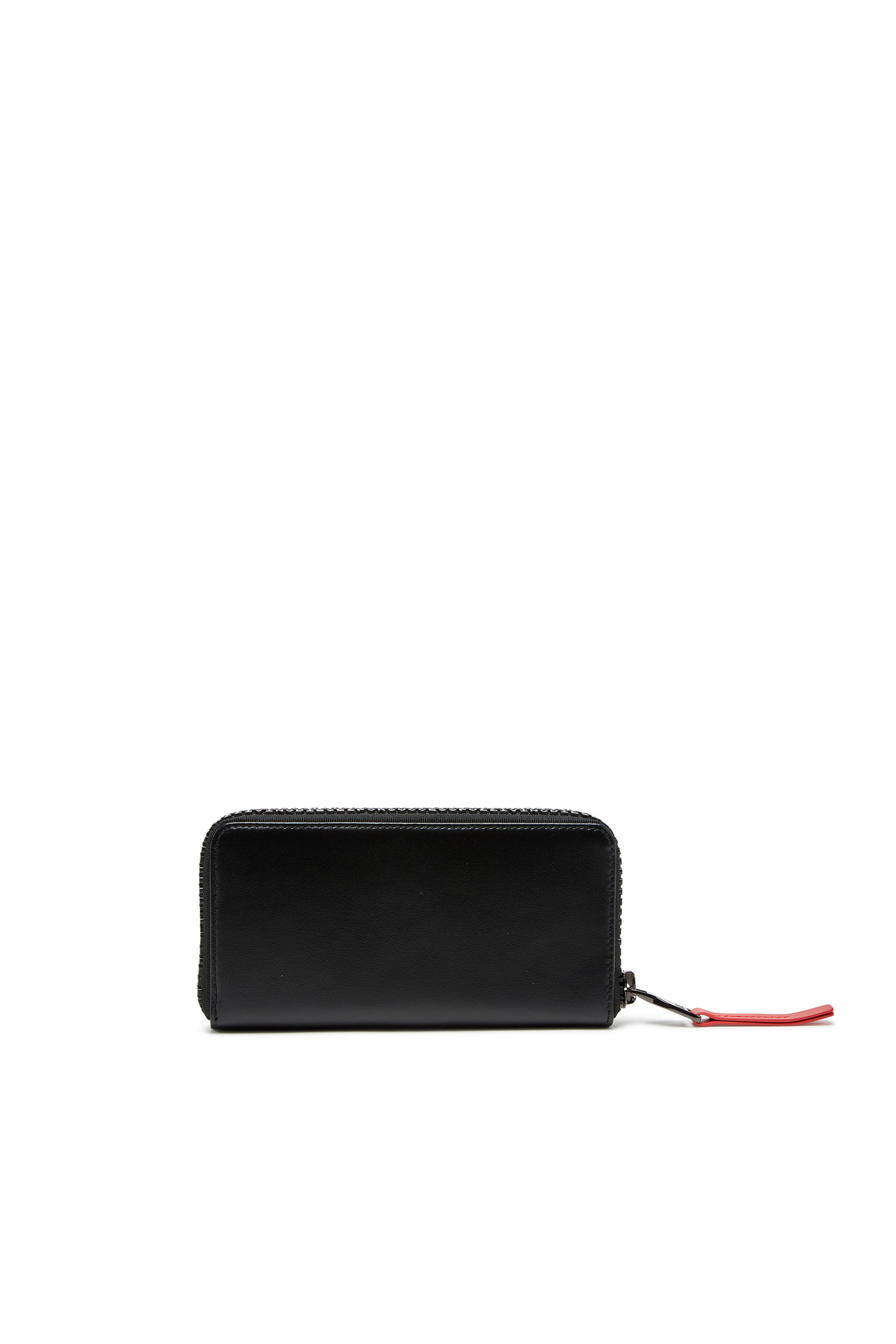 Diesel - ZIP-D CONTINETAL L, Male's Long leather wallet with logo zip in ブラック - 2